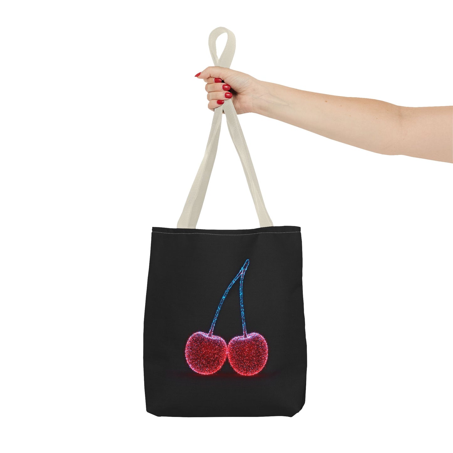 Sparkling Cherry Tote Bag Reusable Bag Shopping Bag Cherry Bag Reusable Tote