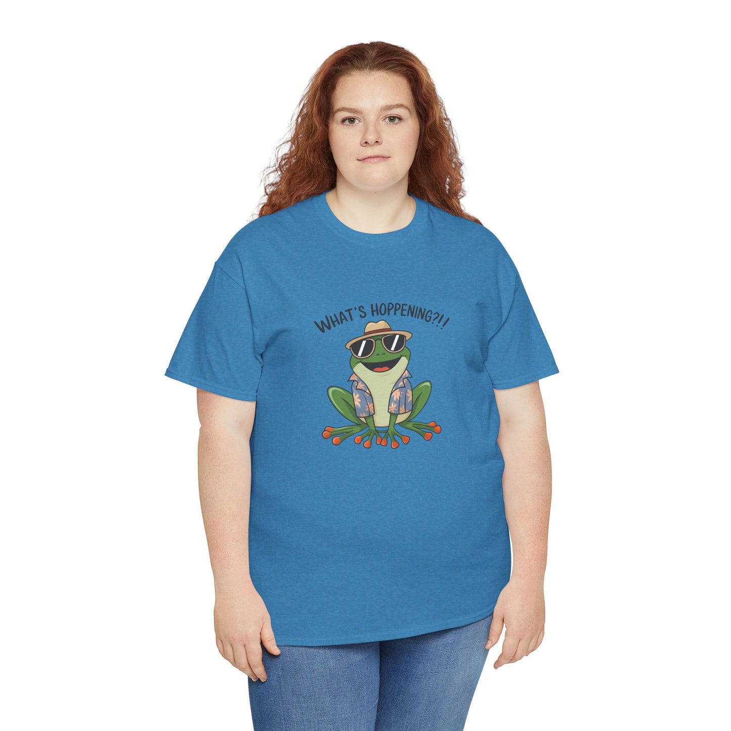 Funny Frog Shirt | What’s Hoppening T-Shirt | Cool Frog Graphic Tee | Amphibian Dad Joke Shirt | Cottagecore Animal Lover Gift