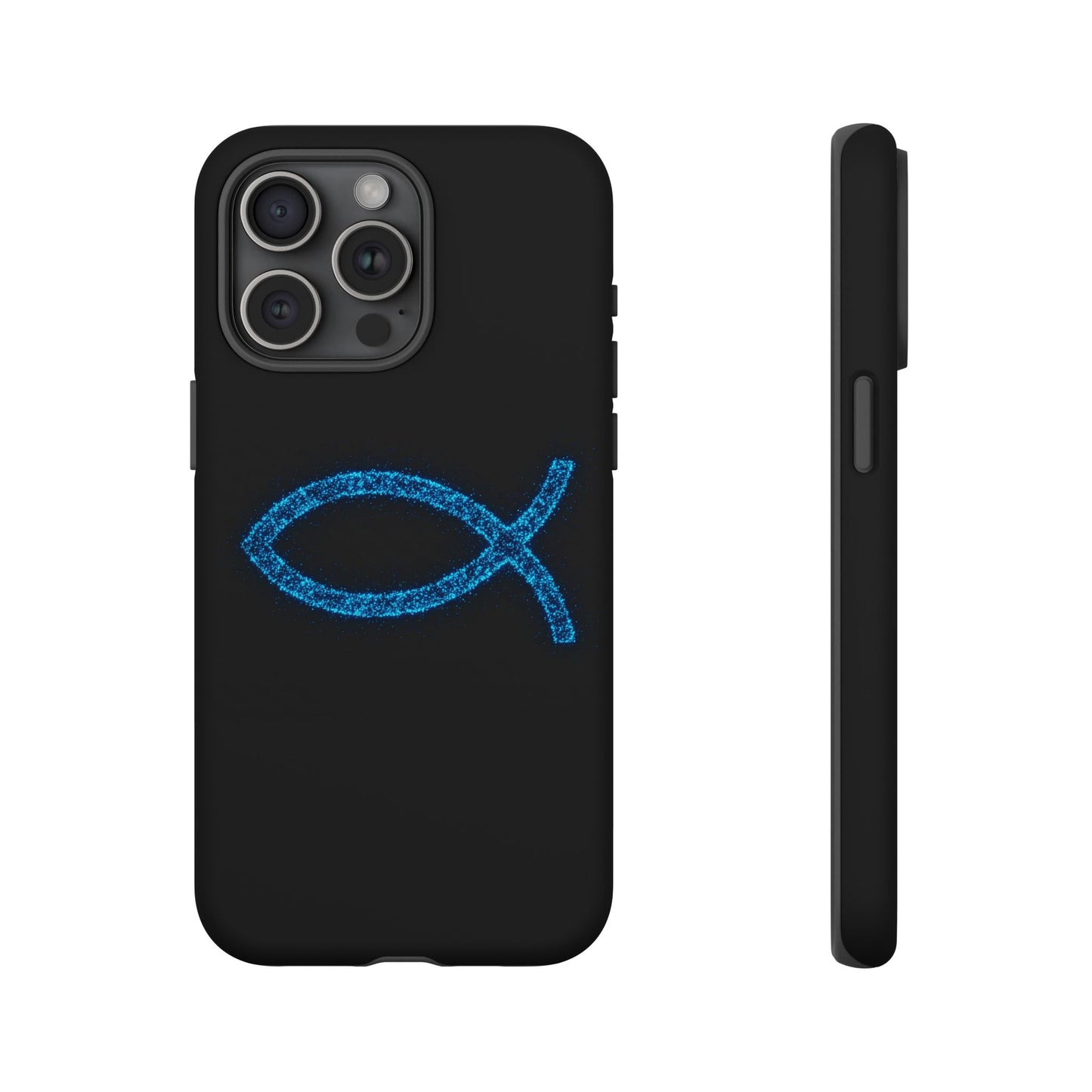Stylish Tough iPhone Case with Sparkling Fish Design - Durable Phone Protection