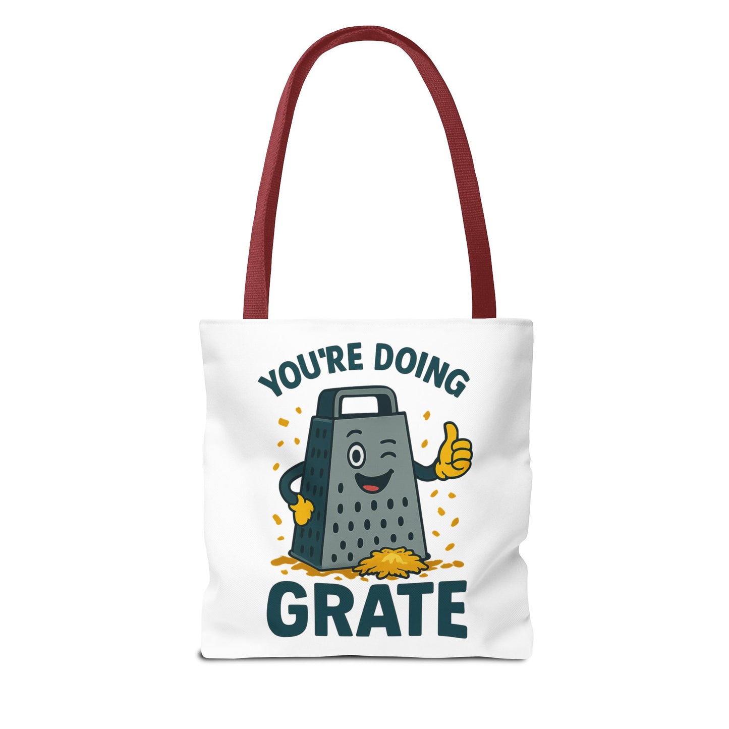 Funny Cheese Pun Tote Bag – “You’re Doing Grate” Grocery Bag | Cute Gift for Coworkers, Teachers, Food Lovers & Everyday Motivation