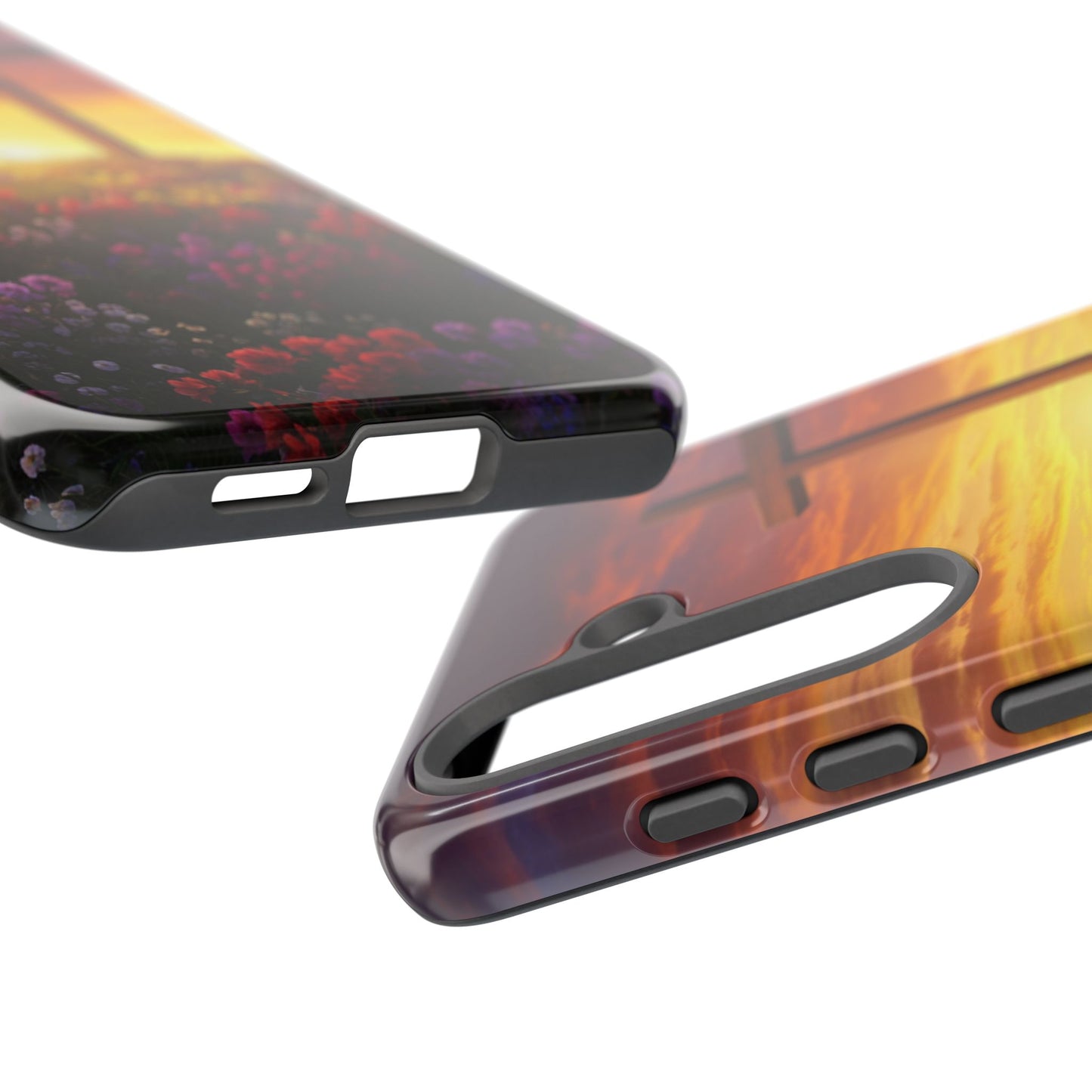 Samsung Phone Case Cross on a Hill Painting Christian Phone Case Cross Samsung Case