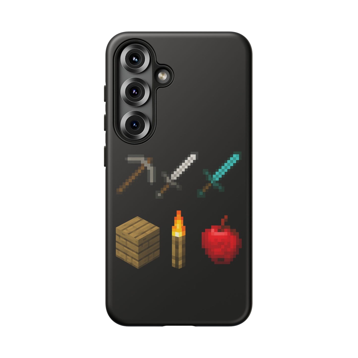 Minecraft-Inspired Tough Samsung Phone Case Pixel Art Design for Gamers Phone Accessory for Gamers