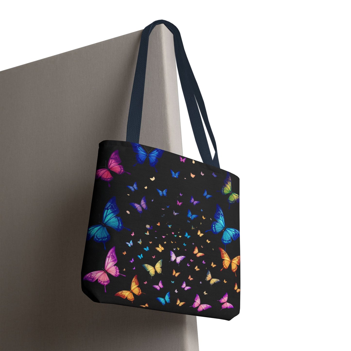 Butterfly Swarm Tote Bag – Colorful Rainbow Butterfly Tote, Aesthetic Canvas Bag, Nature-Inspired Gift, Magical Reusable Eco Purse