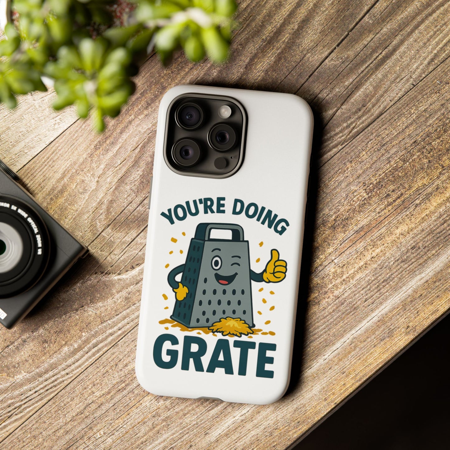 iPhone Case, You're Doing Grate Cheese Phone Case Funny iPhone Case Gift for Foodie Chef Case