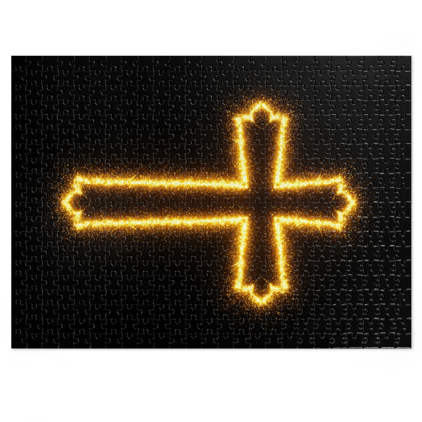 Jigsaw Puzzle - Glowing Cross Design