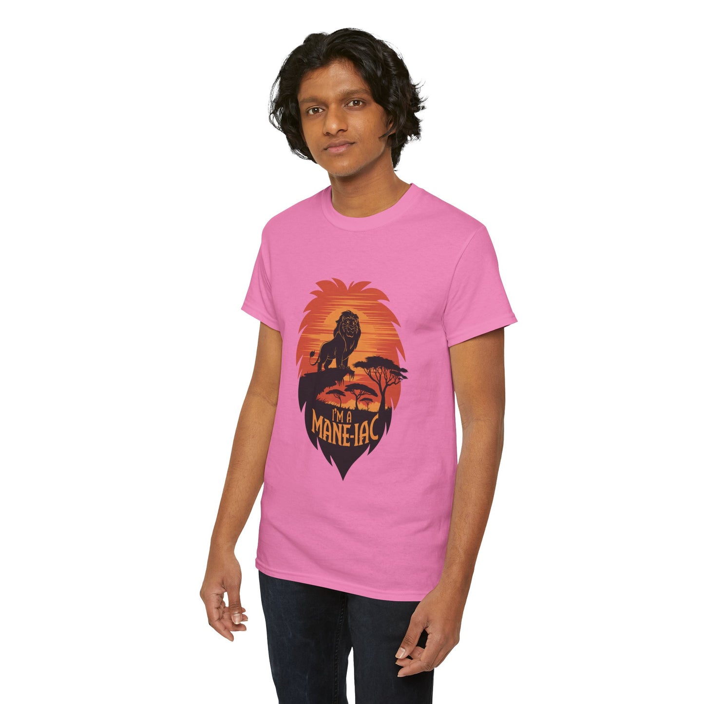 I’m a Mane-iac Lion Classic Fit Tee – Clean Stylized Animal Art, Funny Mane Pun, Everyday Quiet Luxury, Perfect for Smart Casual Looks