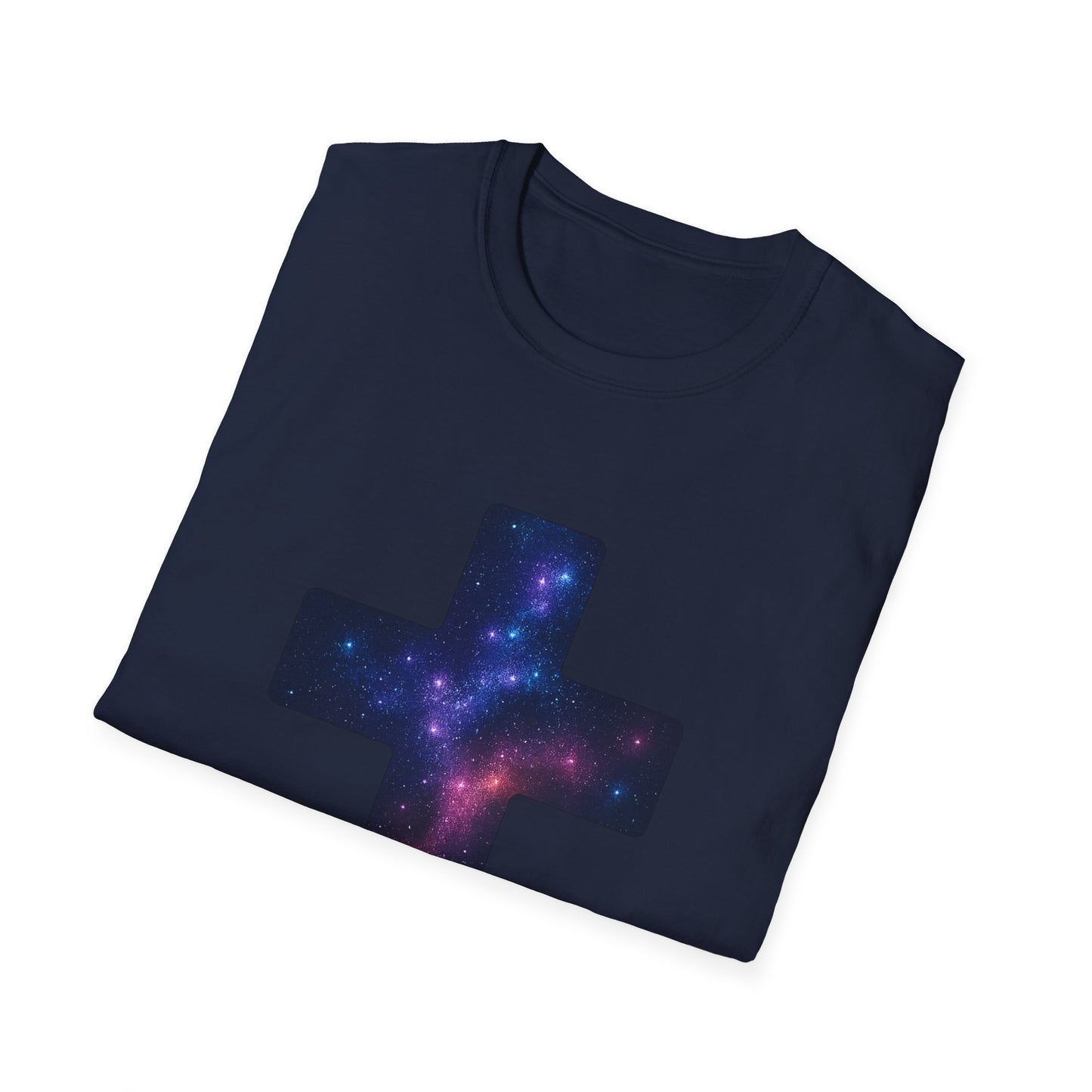 Galaxy Cross Graphic Tee | Celestial Christian Shirt, Spiritual Universe Cross T-Shirt, Faith & Astronomy Gift for Women & Men, Space Aesthetic
