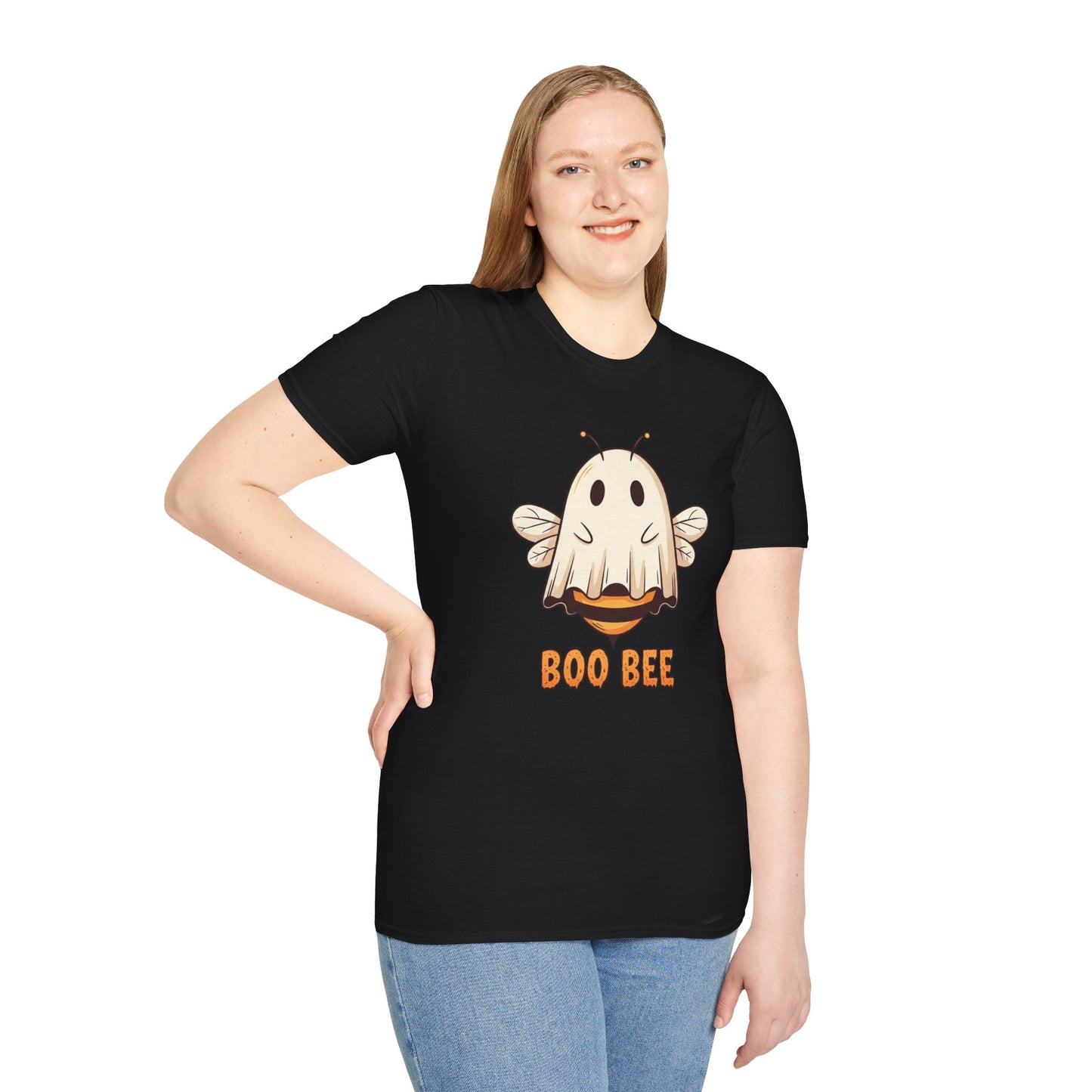 Funny Boo Bee Halloween Shirt – Cute Ghost Bee Costume Tee, Spooky Season Pun Shirt, Bee Lover Gift, Fall T-Shirt, Unisex Sizes