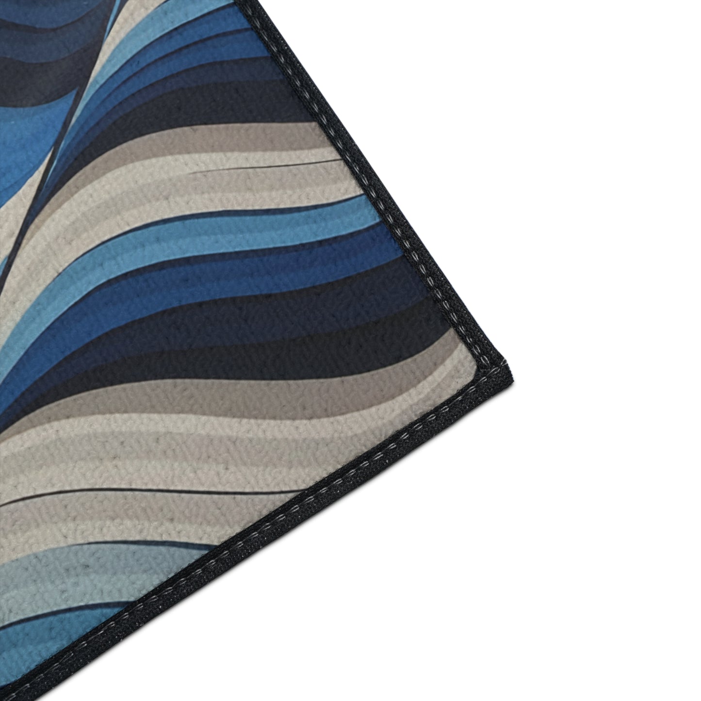 Floor Mat, Blue and White Pattern, Non-Slip Rug, Beach House Decor, Indoor Outdoor Mat