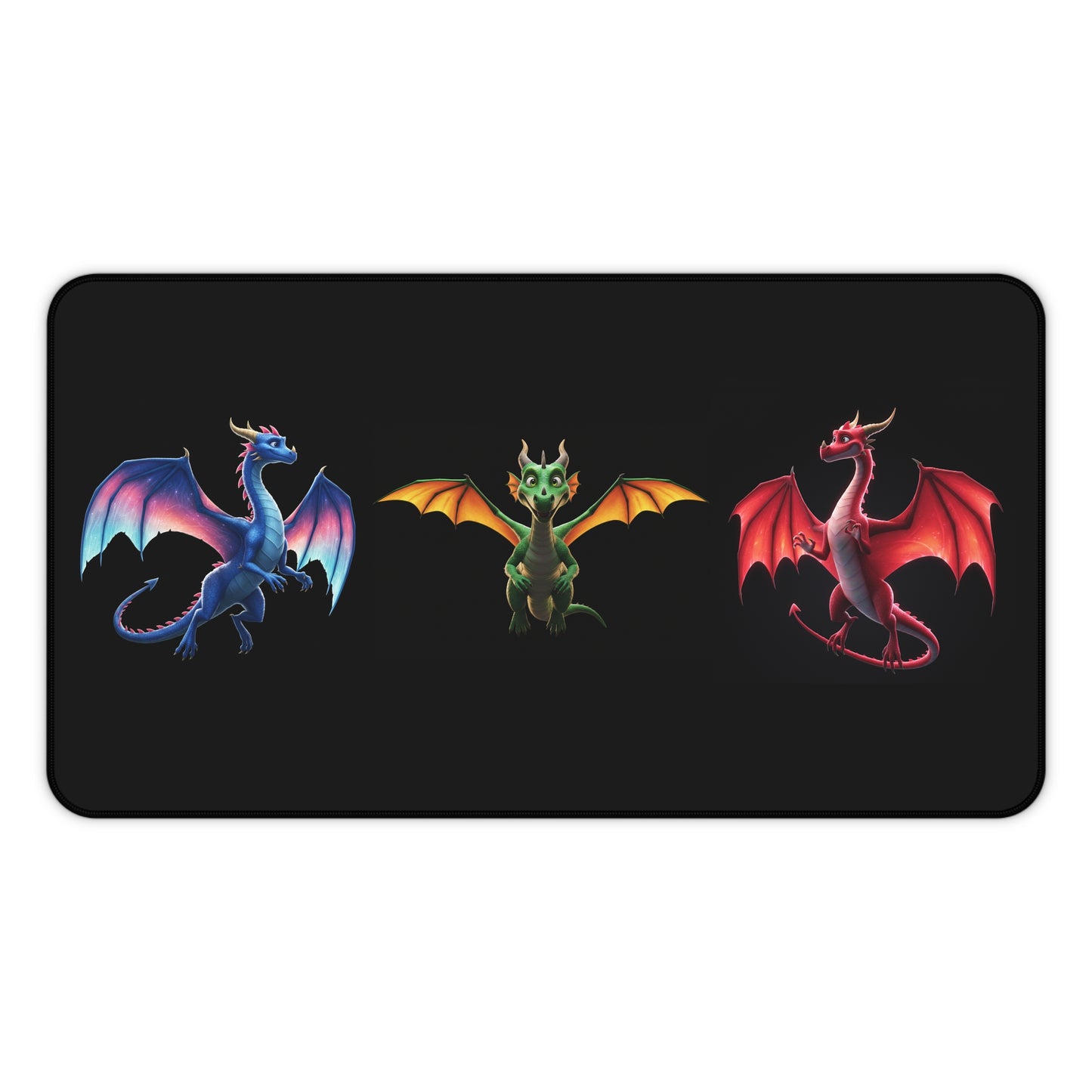 Fantasy Dragon Desk Mat - XL Gaming Mouse Pad with Cute Colorful Dragons - Gamer Gift, Office Decor, Anime Desk Mat