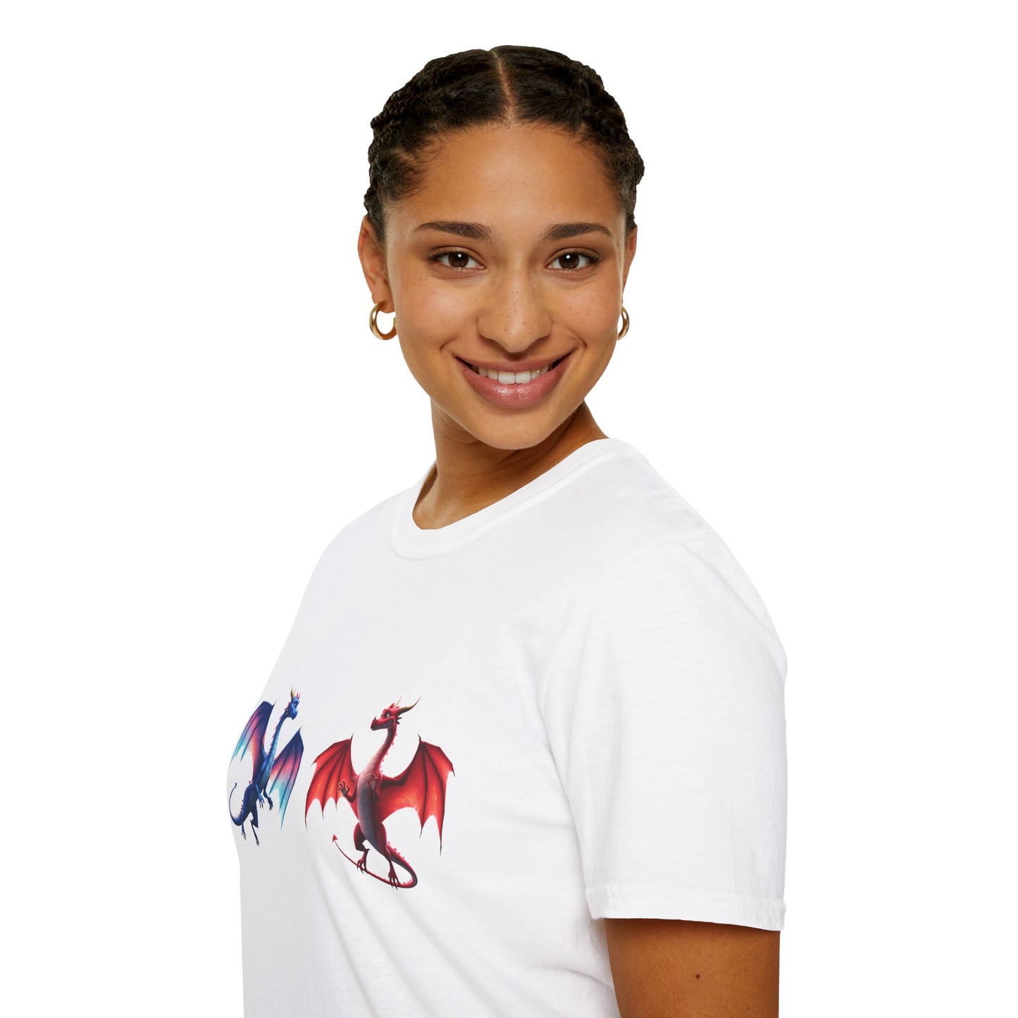 Dragon Duel Fantasy T-Shirt | Fire & Ice Dragon Graphic Tee | Unisex Gamer Shirt | DnD Gift | Cool Mythical Creature Shirt
