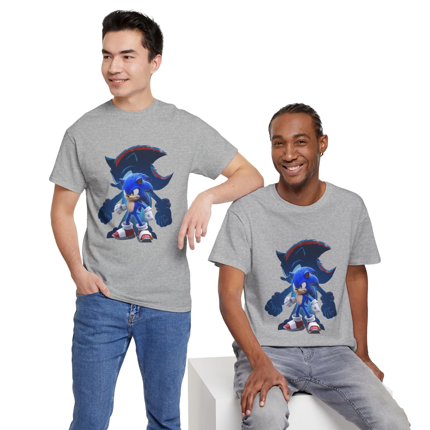 Blue Speed Hero Graphic Tee | Retro Gaming Legend T-Shirt | Fan Inspired Gamer Apparel | Cool Vintage Style Unisex Shirt for Adults & Teens