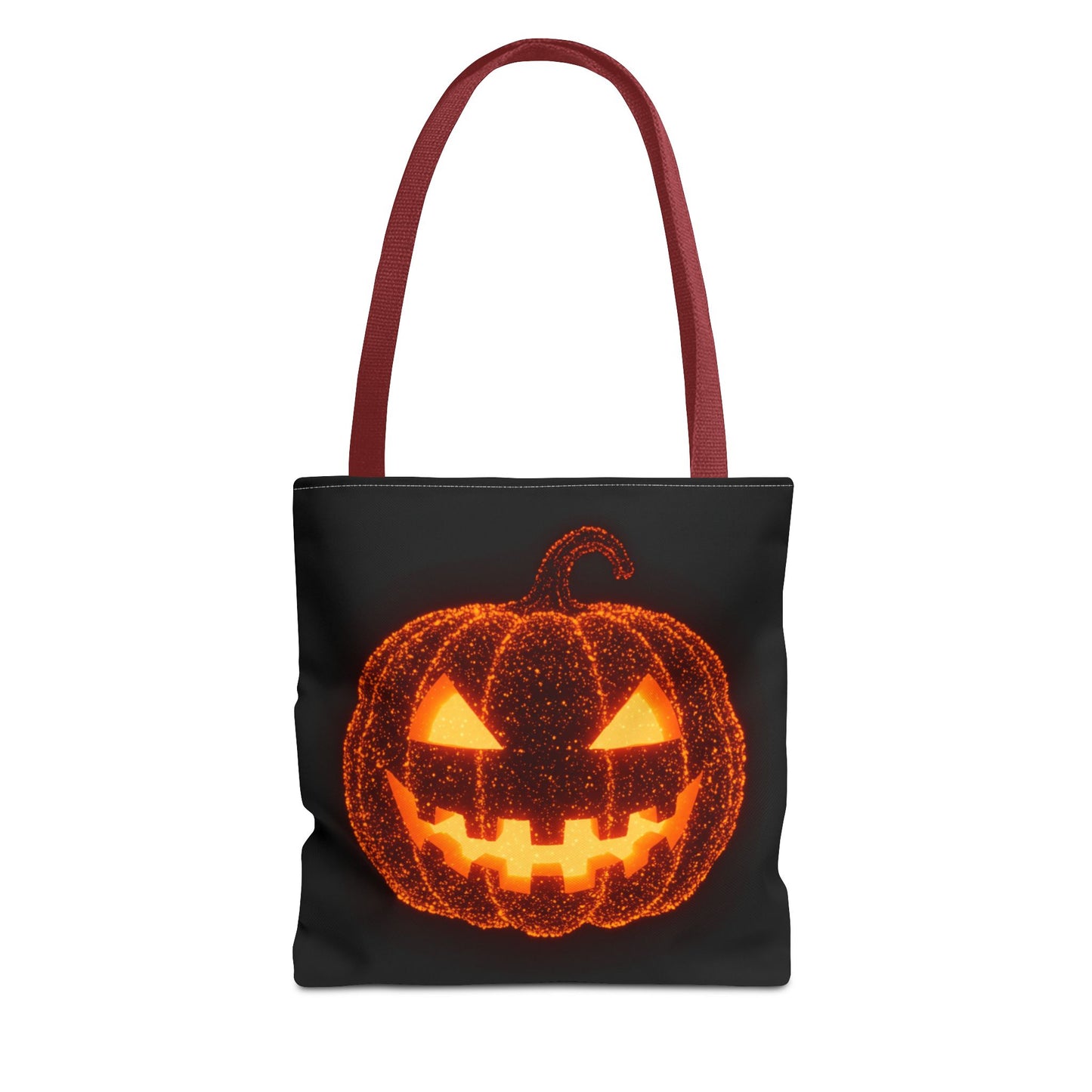 Glowing Pumpkin Tote Bag, Jack O Lantern Halloween Canvas Tote, Spooky Trick Or Treat Bag, Reusable Pumpkin Design Tote, Halloween Gift Bag
