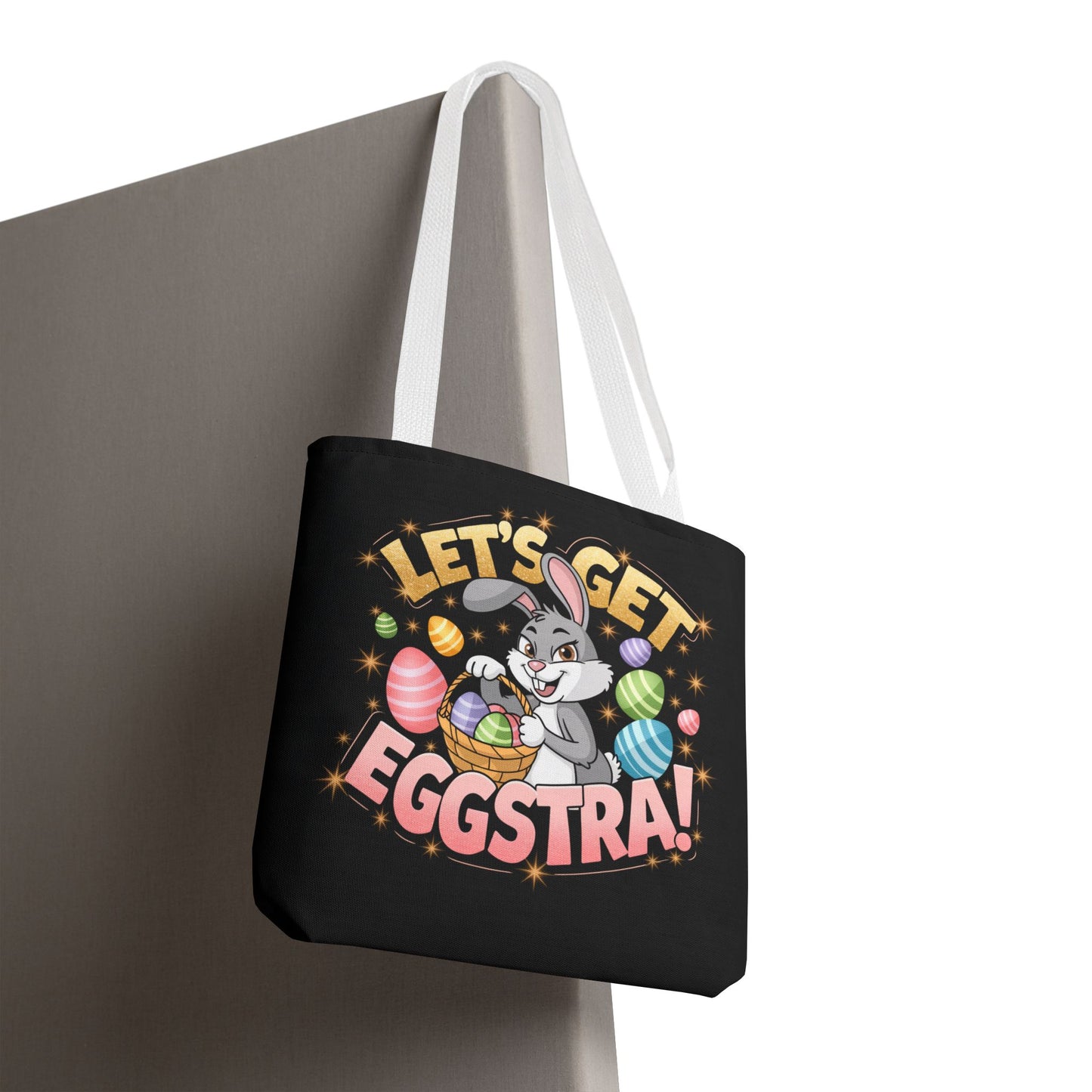 Easter Bunny Tote Bag - 'Leg's Get Eggstra'