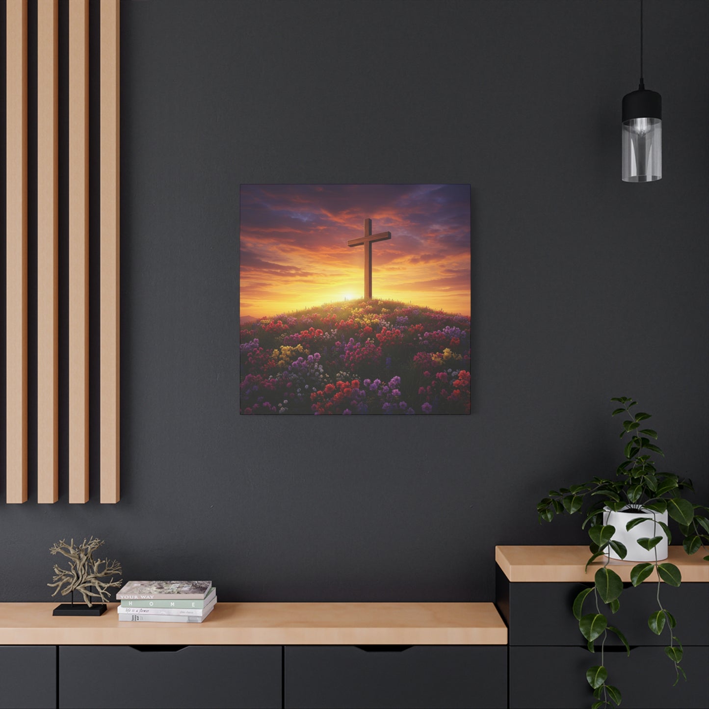Canvas Cross Art Christian Canvas Cross Decor Religious Art Spiritual Painting Unique Decor Gift for Christian