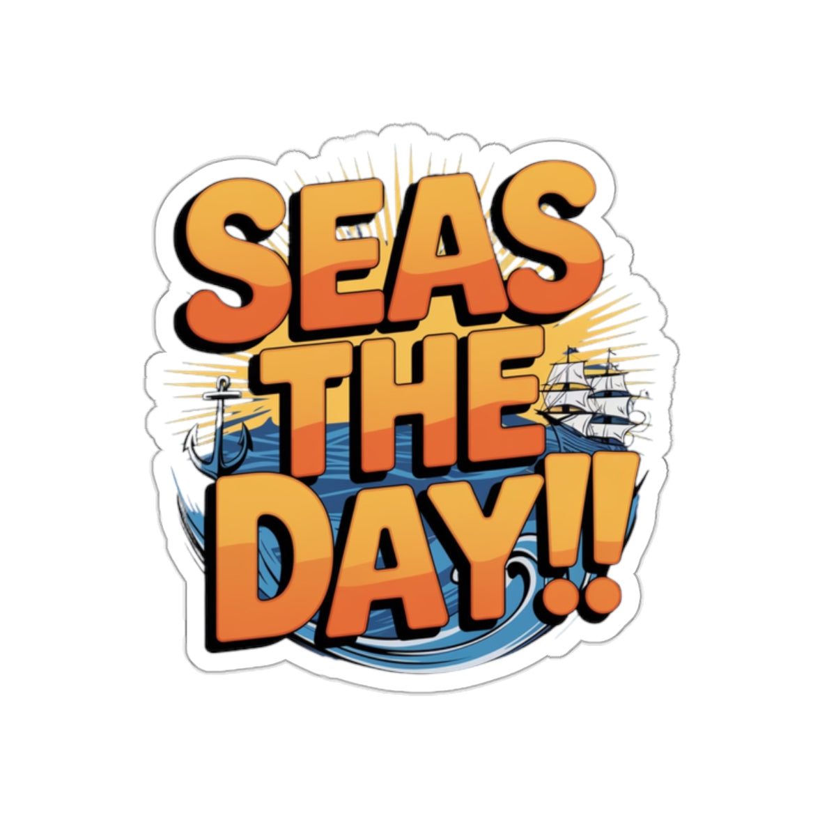 Sticker - Seas the Day Pun