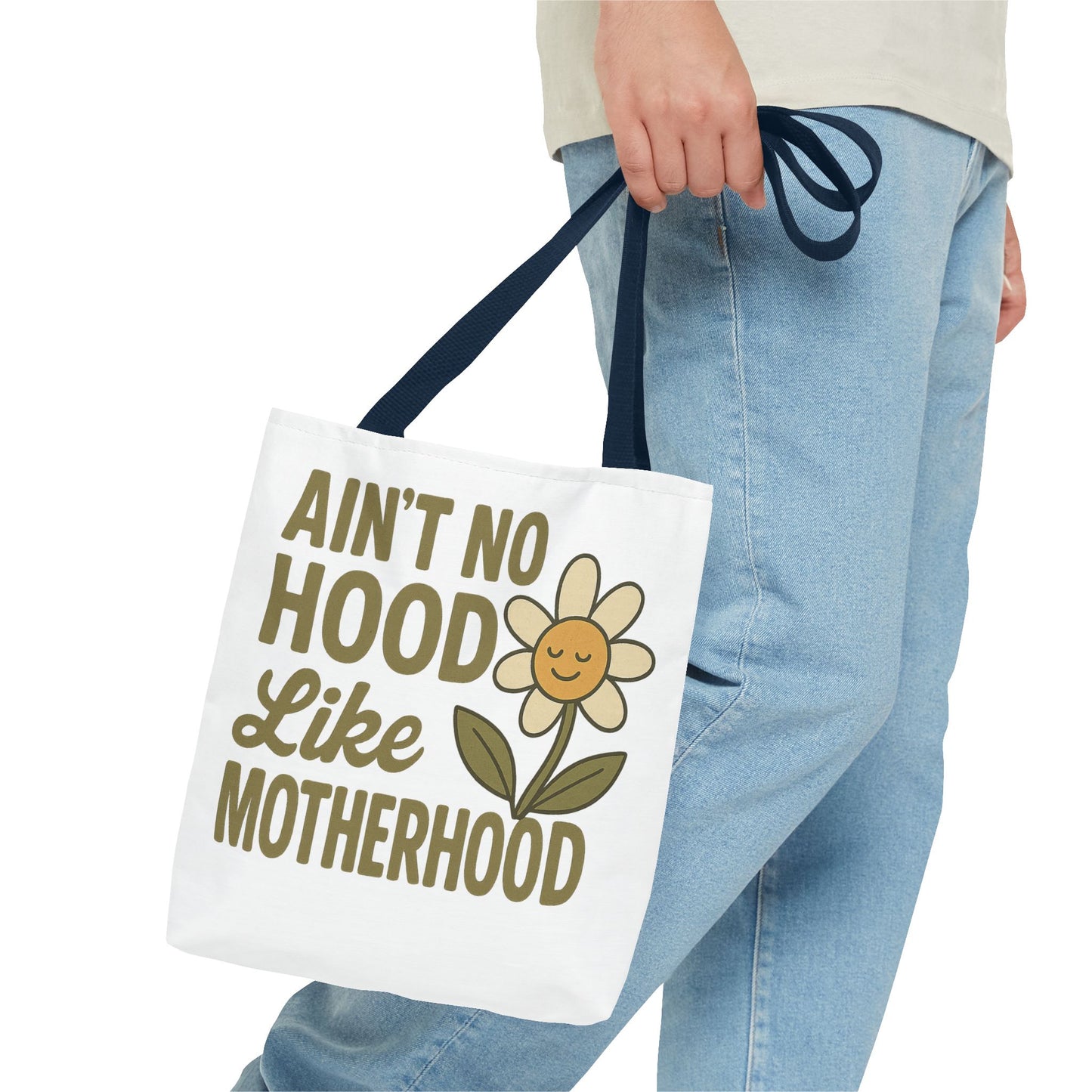 Motherhood Tote Bag with Flower Design Mother's Day Bag Tote for Mom Reusable Shopping Bag