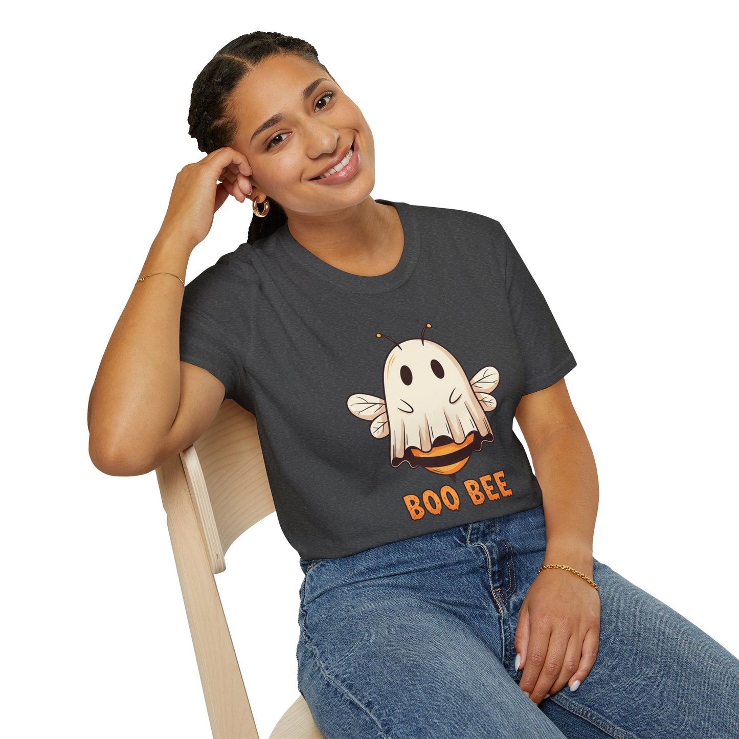 Funny Boo Bee Halloween Shirt – Cute Ghost Bee Costume Tee, Spooky Season Pun Shirt, Bee Lover Gift, Fall T-Shirt, Unisex Sizes