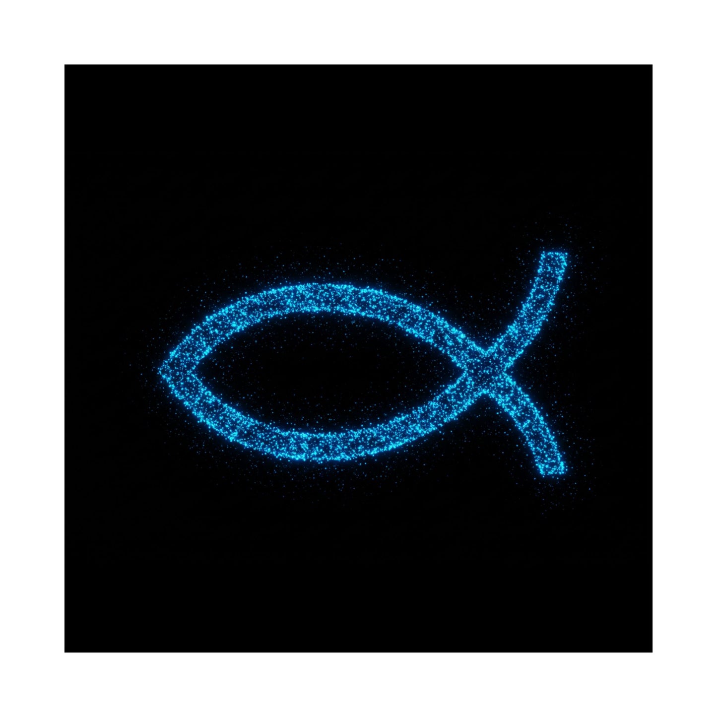 Sparkling Fish Symbol Matte Vertical Poster - Faith-Inspired Art for Home Decor