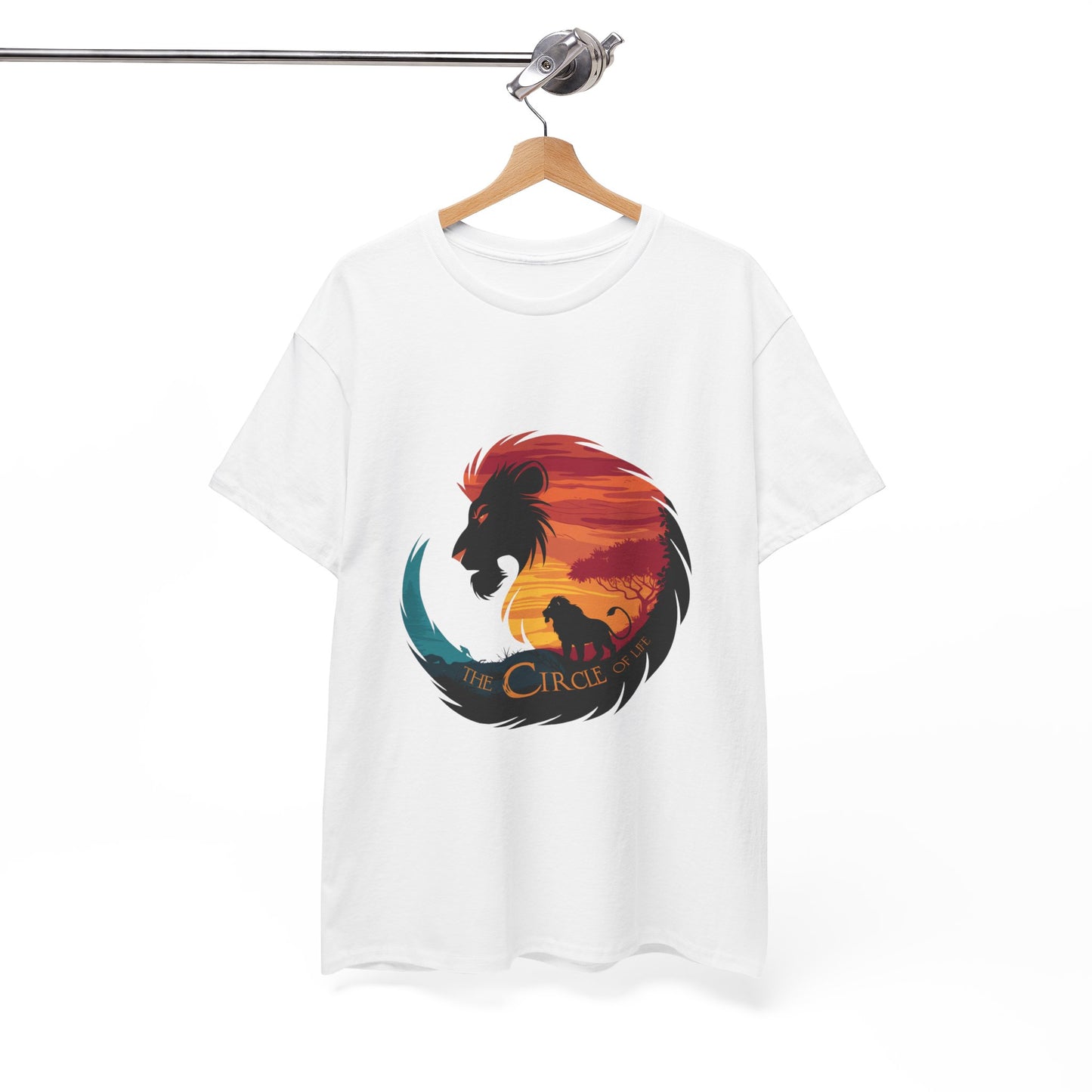 The Circle of Life Lion Shirt – Sunset Safari Wildlife Graphic Tee – Inspirational Nature T-Shirt for Animal Lovers & Adventure Fans