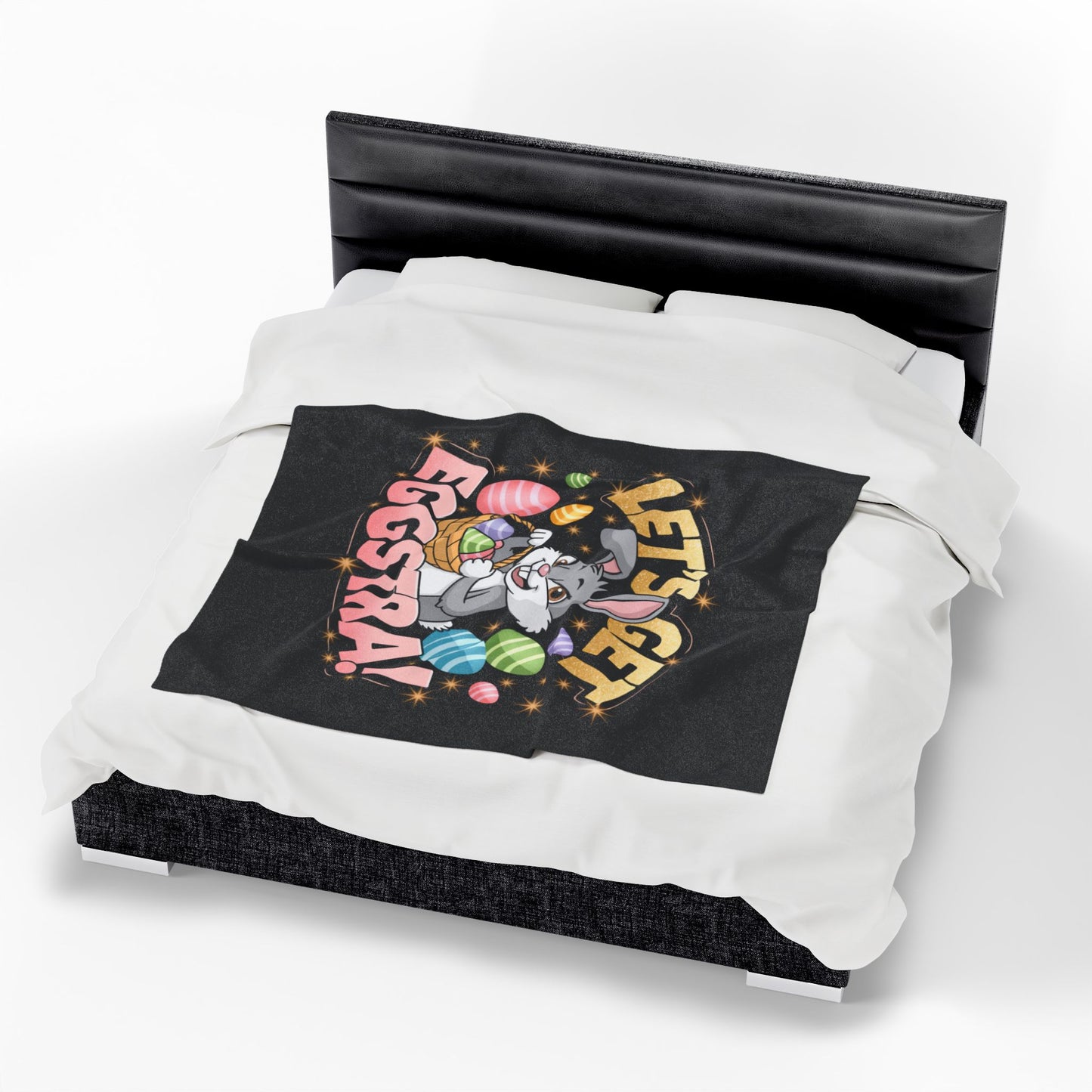 Easter Bunny Plush Blanket Throw Easter Decor Lets Get Eggstra