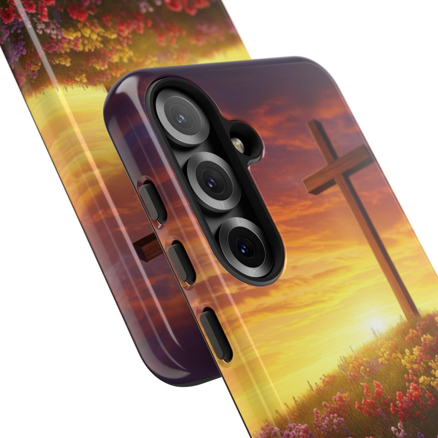 Samsung Phone Case Cross on a Hill Painting Christian Phone Case Cross Samsung Case