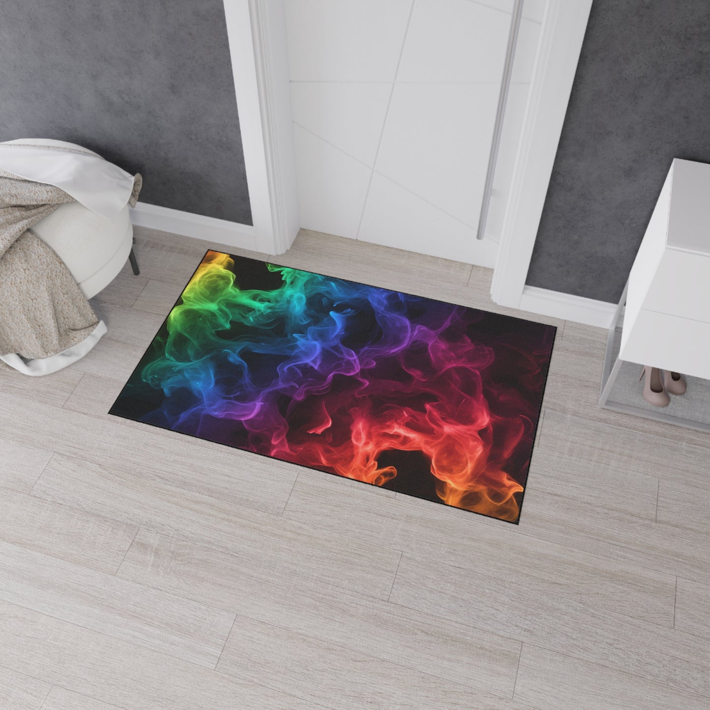 Floor Mat - Colorful Smoke Design