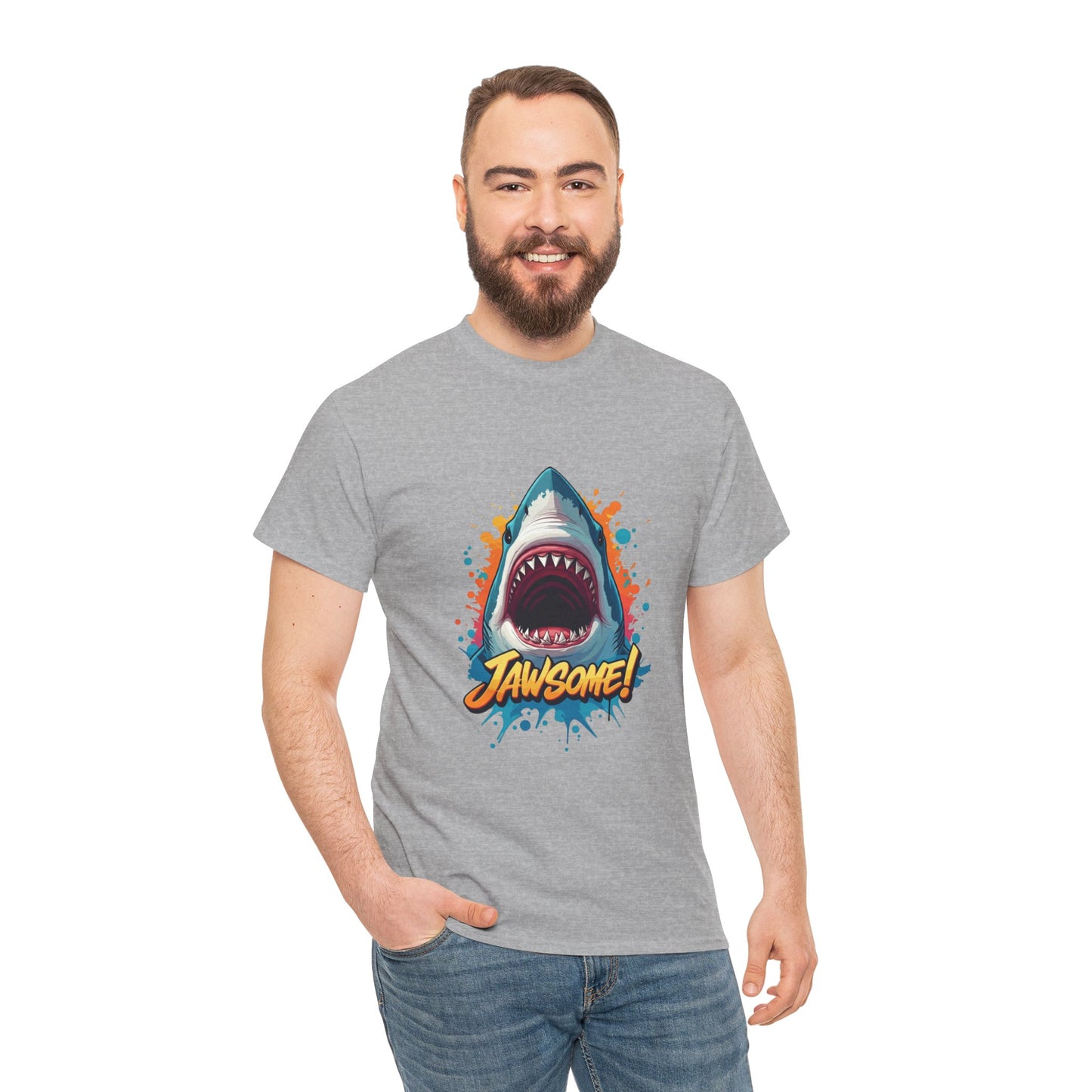 Jawsome Shark Graphic Tee | Fun Ocean Shark T-Shirt, Summer Beach Shirt, Shark Lover Gift, Trending Shark Week Apparel, Cute Marine Life Tee