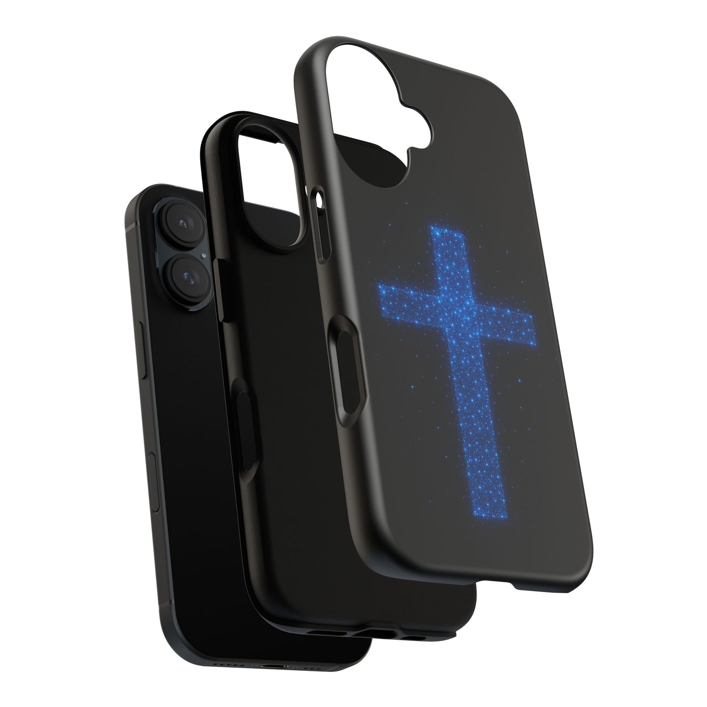 iPhone Case - Bioluminescent Cross Design Christian Phone Case Spiritual iPhone Case Gift for Believers