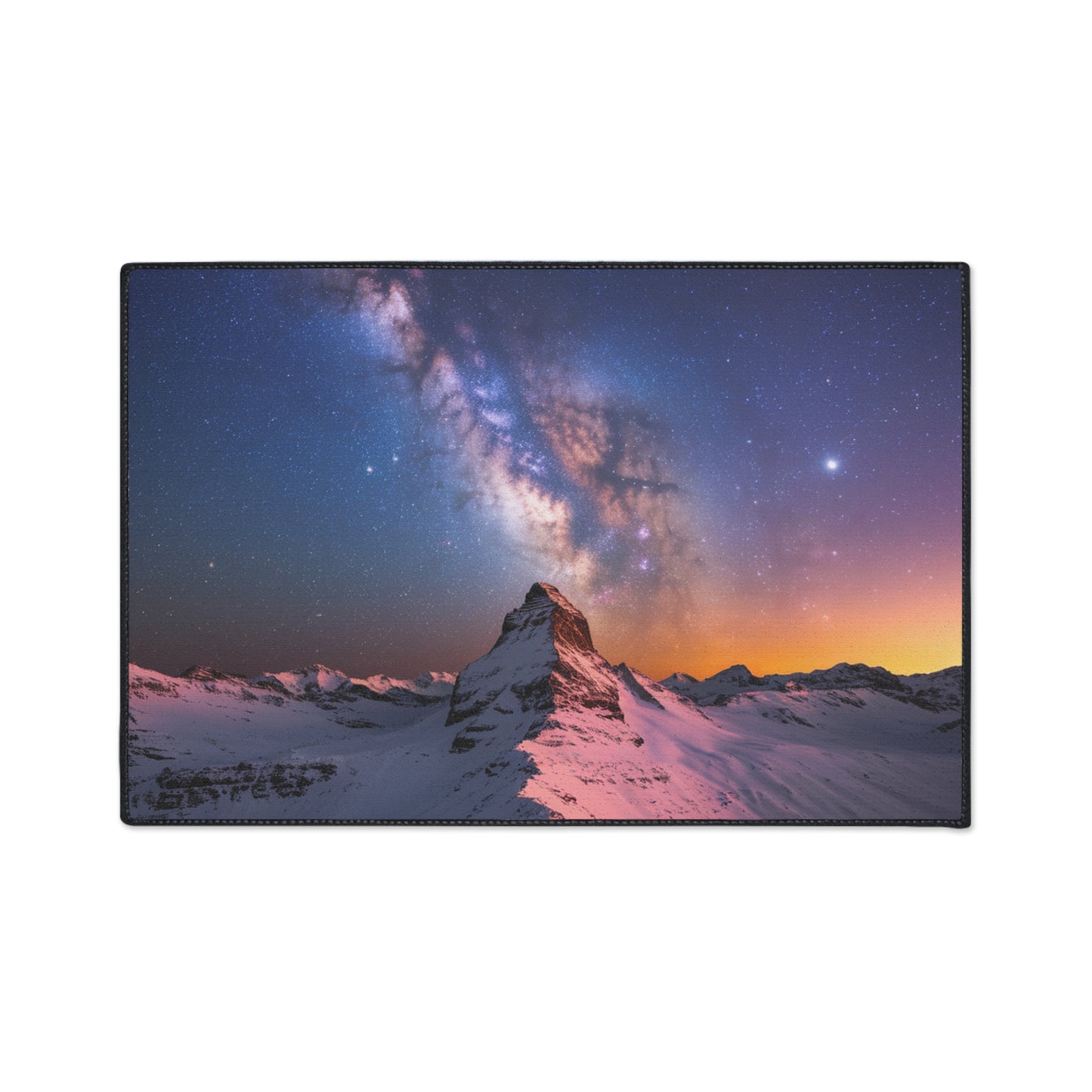 Galaxy Landscape Heavy Duty Floor Mat Home Decor Milky Way Welcome Mat Space Door Mat Office Decor