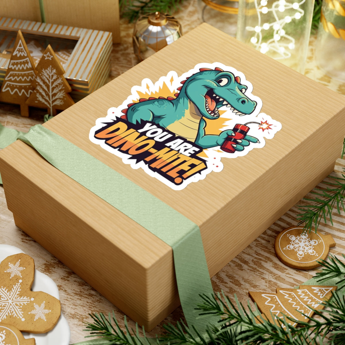 You Are Dino-Mite Kiss-Cut Sticker