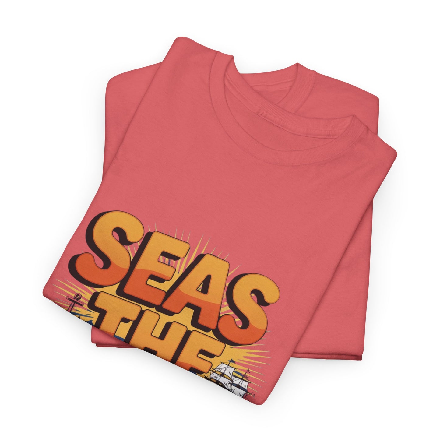Seas The Day!! Tee • Ocean Pun Graphic Shirt • Comfort Colors Unisex Beachy Vibes • Nautical Aesthetic • Gift for Sea Lovers & Summer Vacays