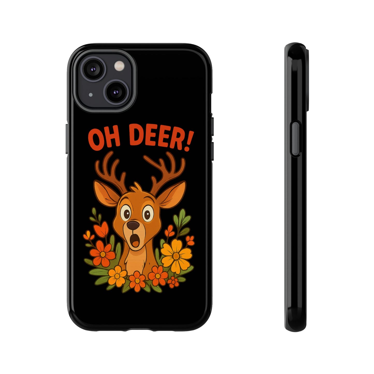 iPhone Case - Startled Deer 'Oh Deer' Nature Lover Phone Case Funny iPhone Accessory