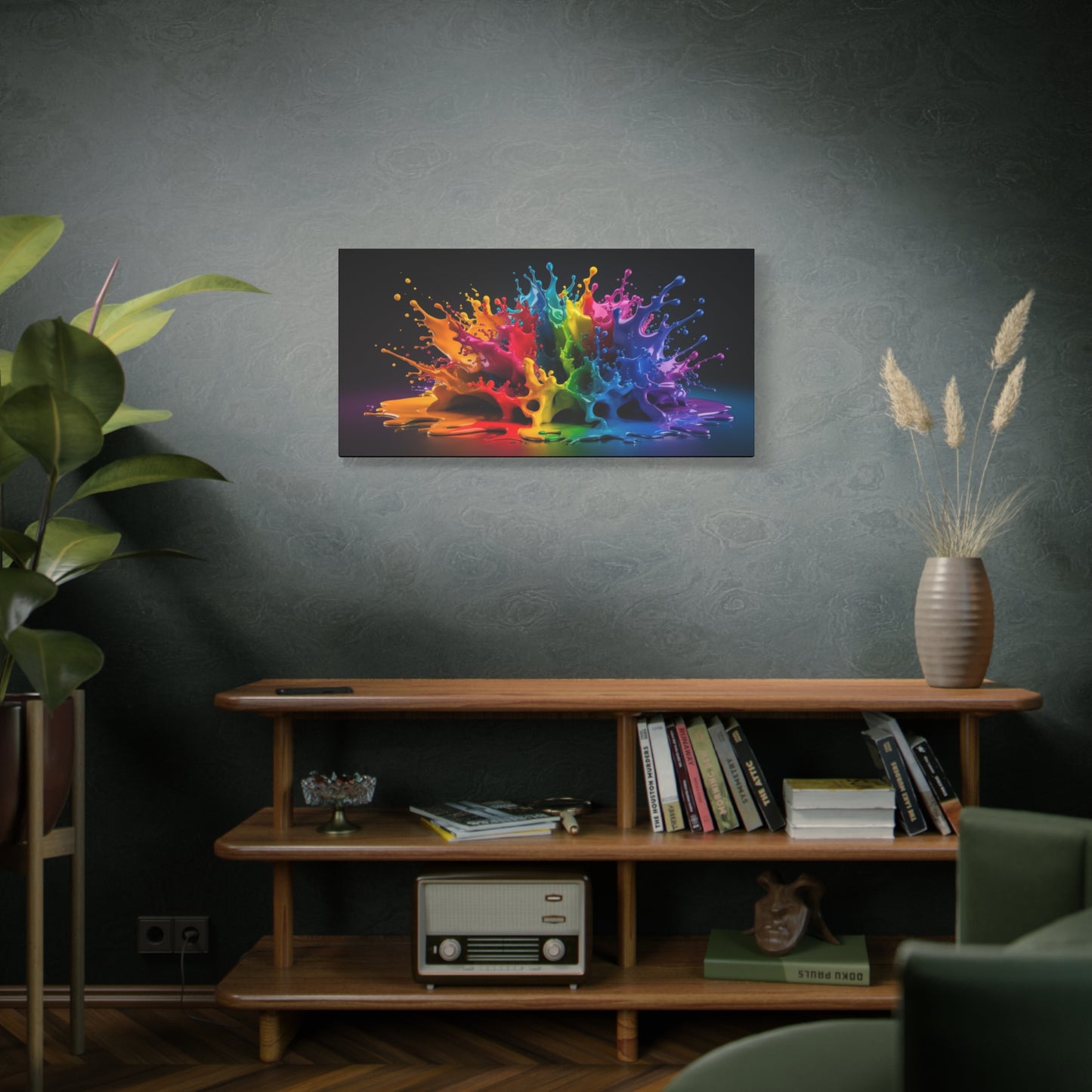 Chromatic Burst - Vibrant Abstract Canvas Art