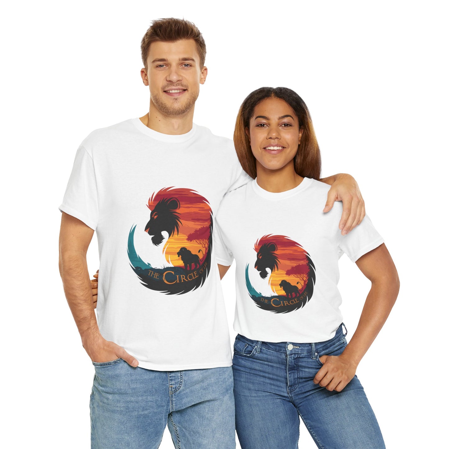 The Circle of Life Lion Shirt – Sunset Safari Wildlife Graphic Tee – Inspirational Nature T-Shirt for Animal Lovers & Adventure Fans