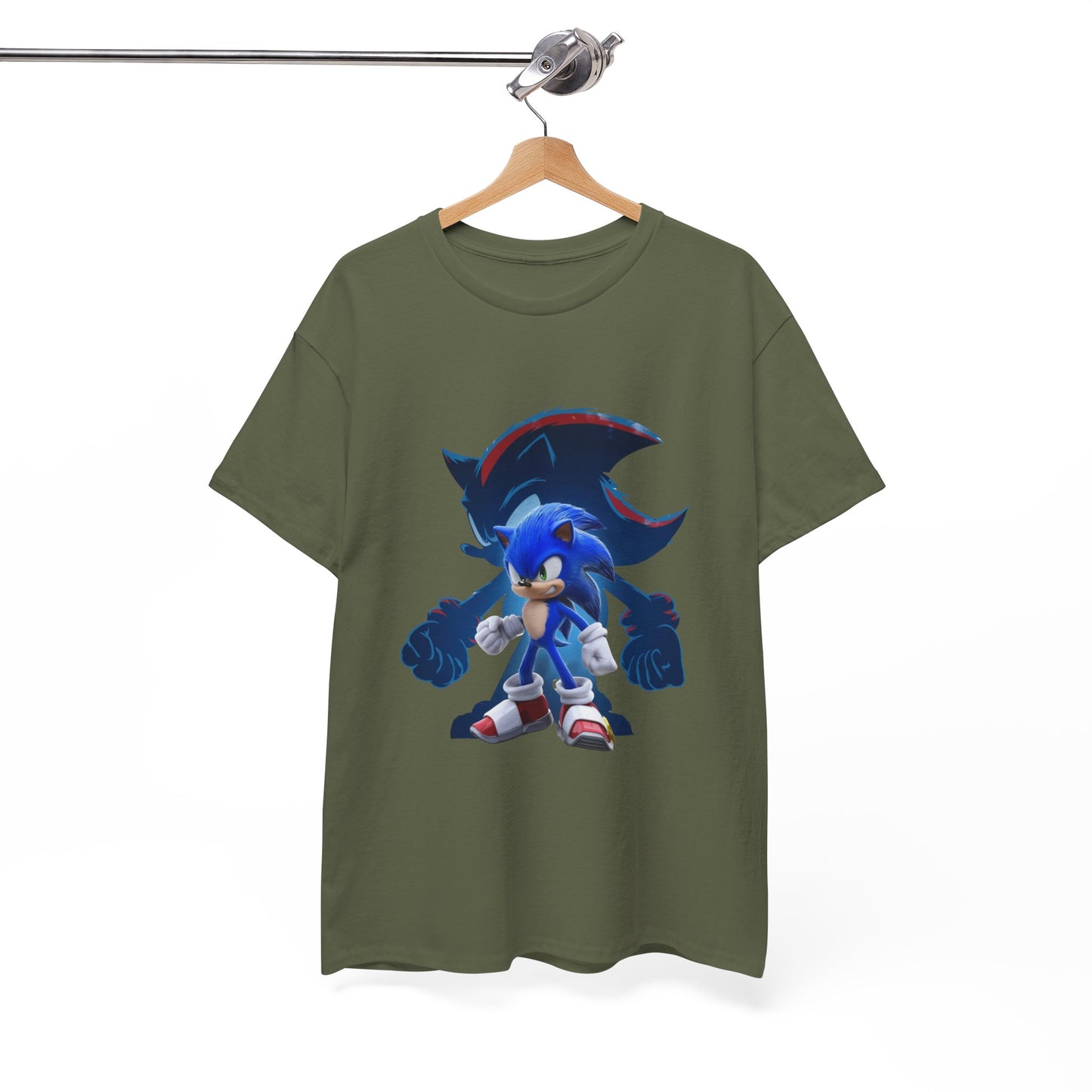 Blue Speed Hero Graphic Tee | Retro Gaming Legend T-Shirt | Fan Inspired Gamer Apparel | Cool Vintage Style Unisex Shirt for Adults & Teens