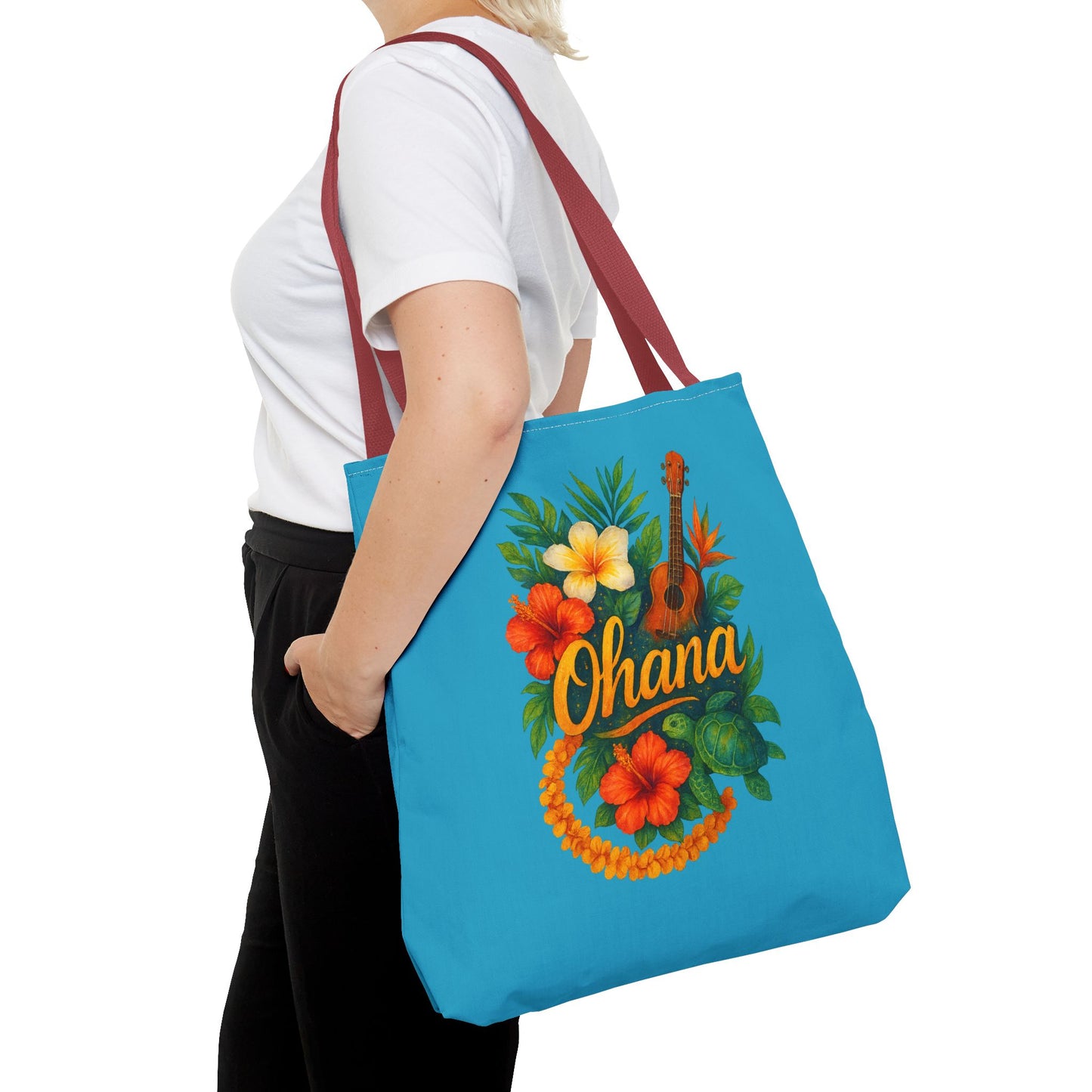 Hawaiian Ohana Tote Bag | Tropical Reusable Beach Bag | Aloha Gift Idea | Island Vibes Bag | Summer Tote | Luau Party Favor | Coastal Bag