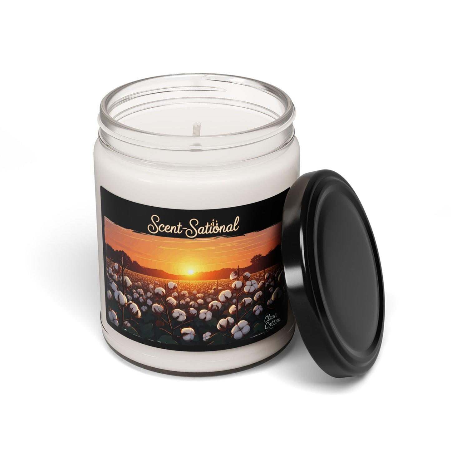 Clean Cotton Candle, Fresh Linen Scented Soy Candle, Cozy Home Candle Gift, Long Burn Time, Eco-Friendly Candle, Relaxing Room Fragrance