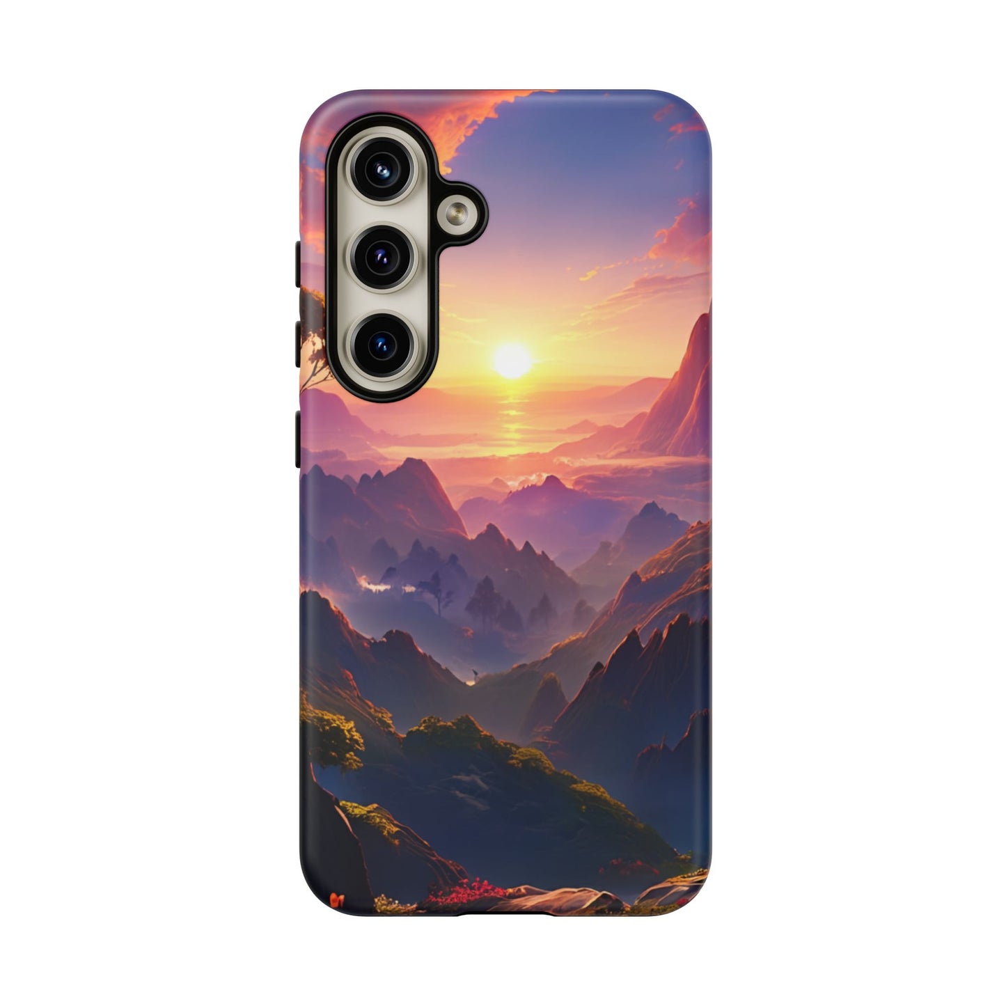 Samsung Tough Case Sunset Landscape Illustration
