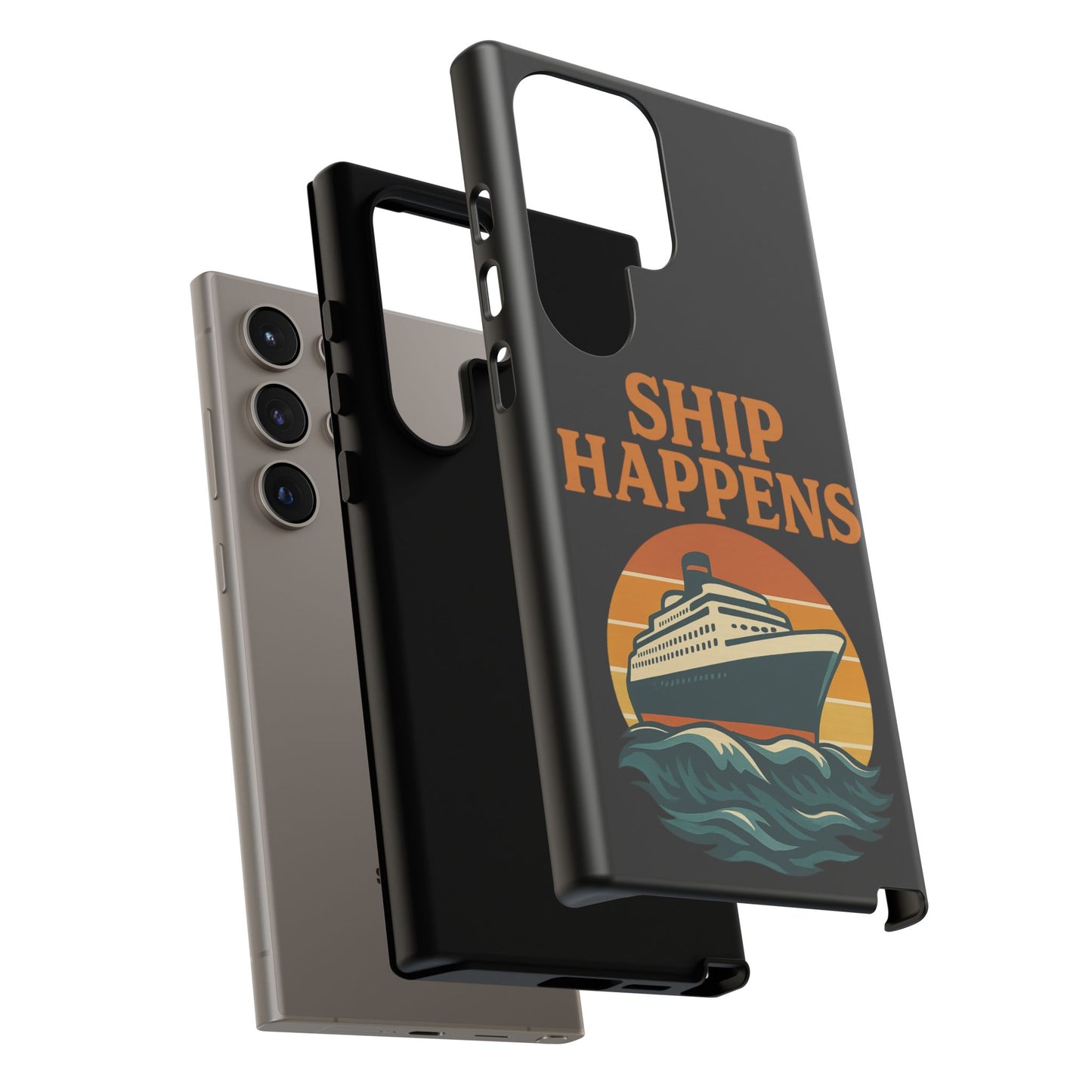 Samsung Case - Ship Happens Sunset Cruise Ship Nautical Phone Case Travel Accessory Gift for Travel Lovers Cruise Case