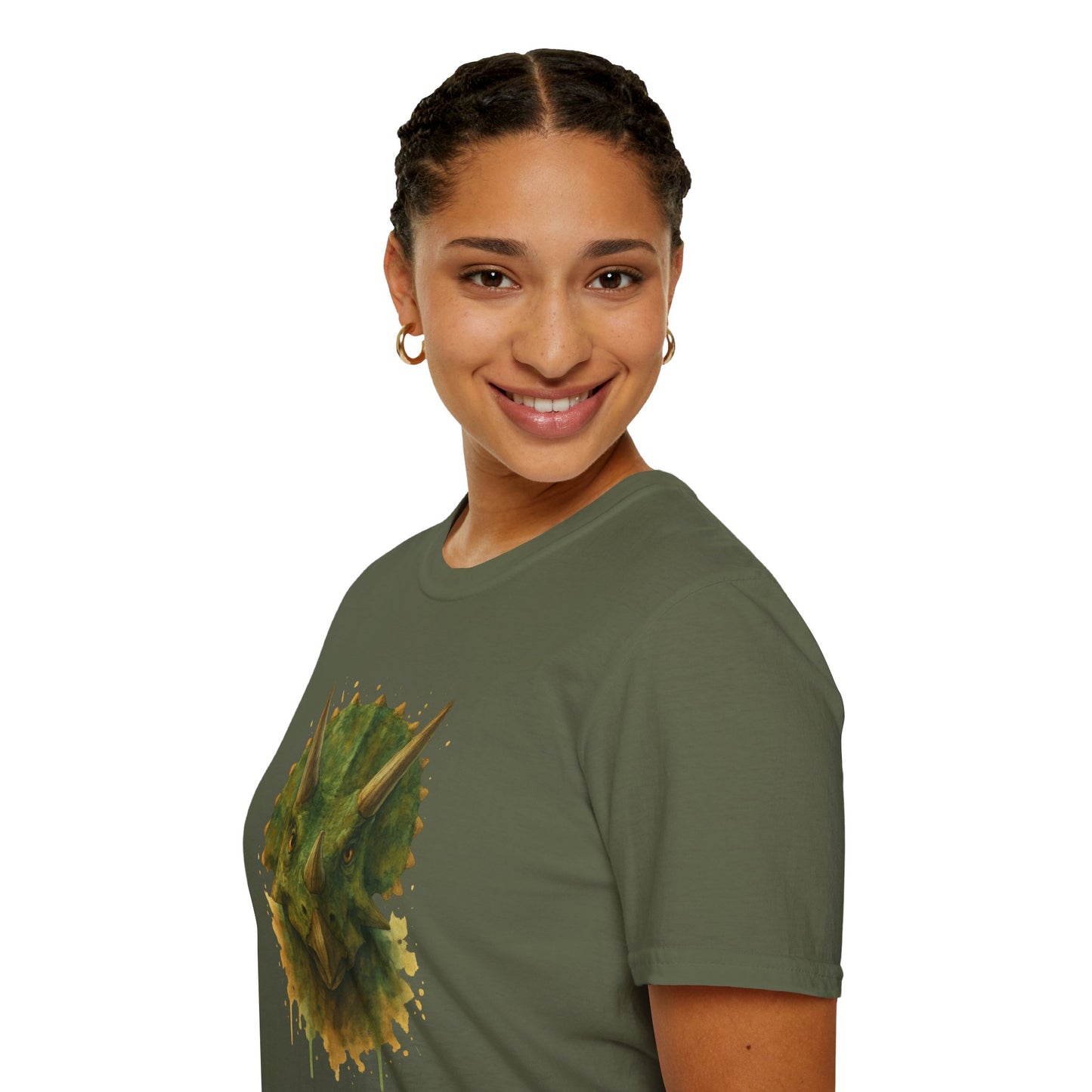 Watercolor Triceratops Dinosaur Shirt | Prehistoric Dino Tee for Women Men and Kids | Unique Gift, Nature Lover T-Shirt