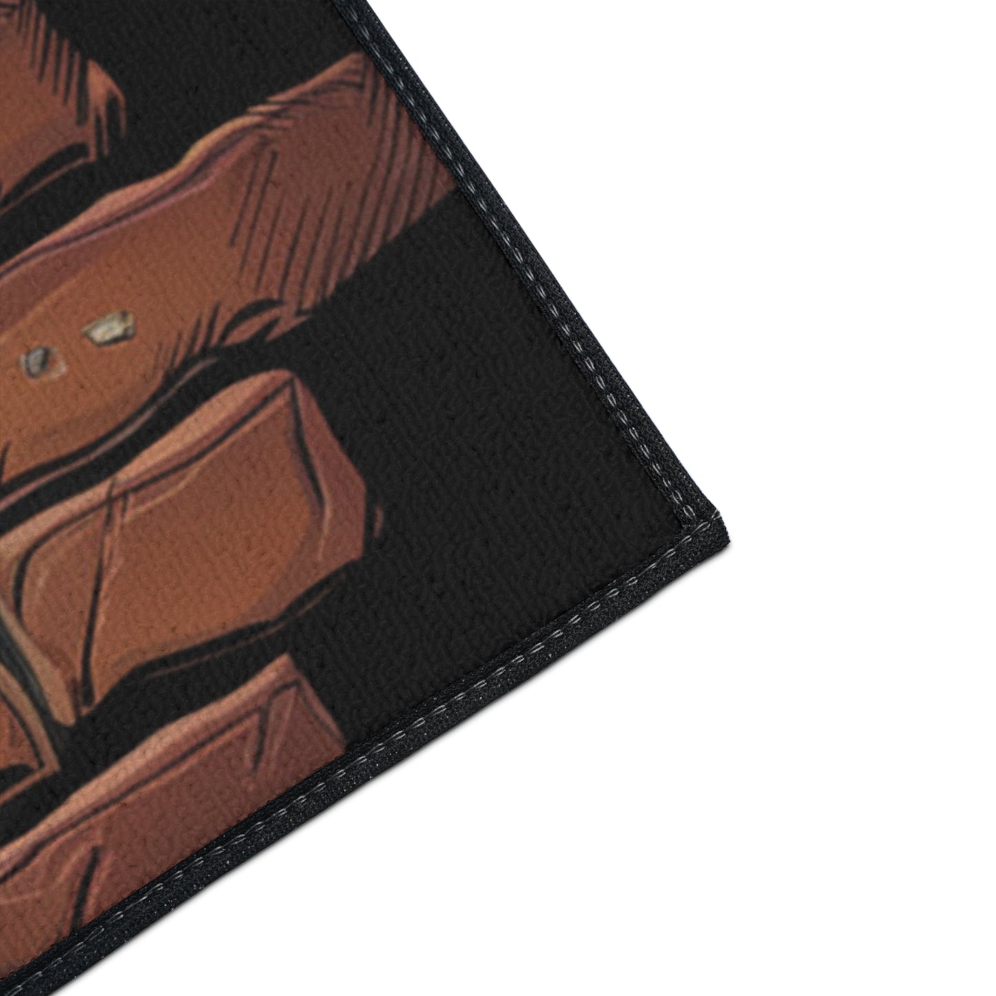Floor Mat - Fun Red Fist Smashing Through Wall Design