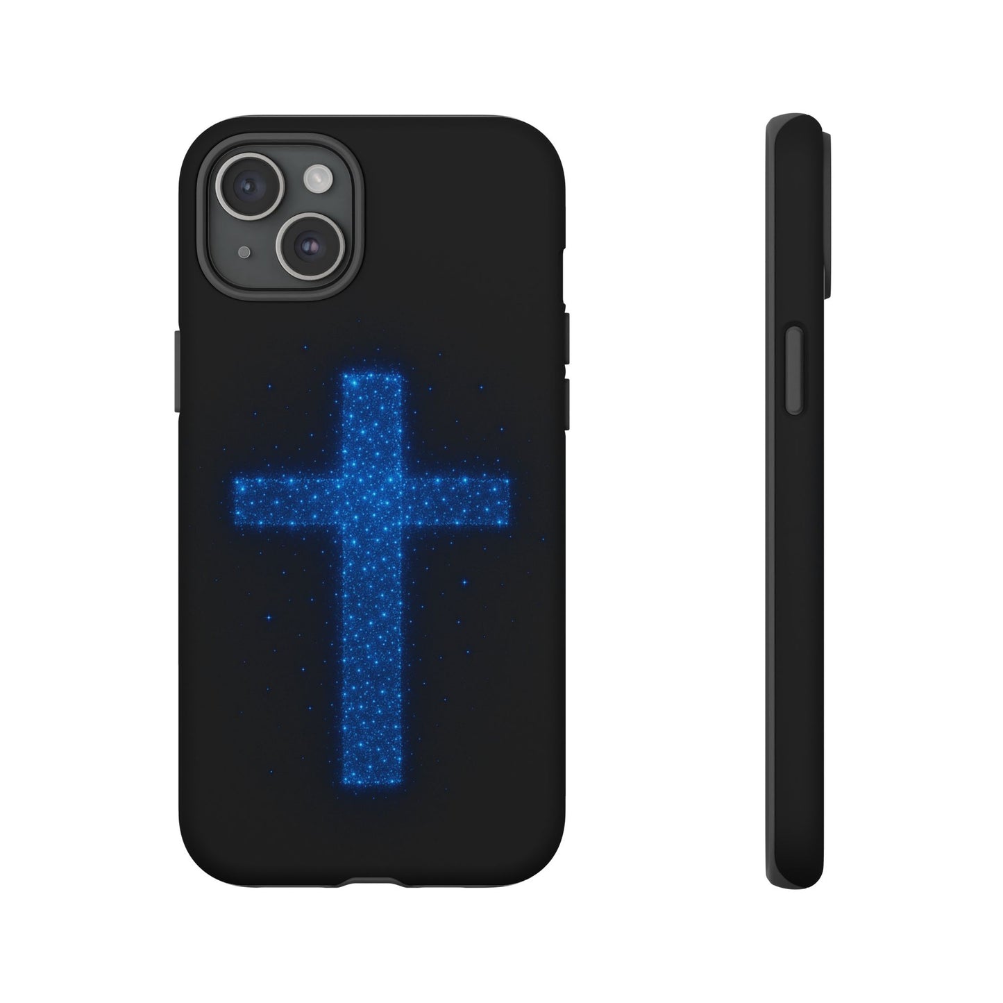 iPhone Case - Bioluminescent Cross Design Christian Phone Case Spiritual iPhone Case Gift for Believers