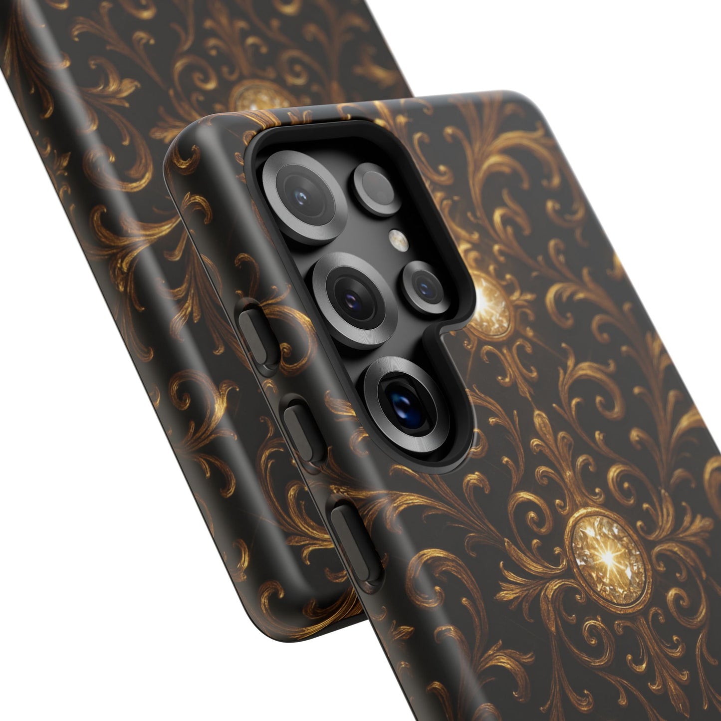 Luxury Baroque Samsung Case β Elegant Gold Ornate Floral Phone Cover for Galaxy