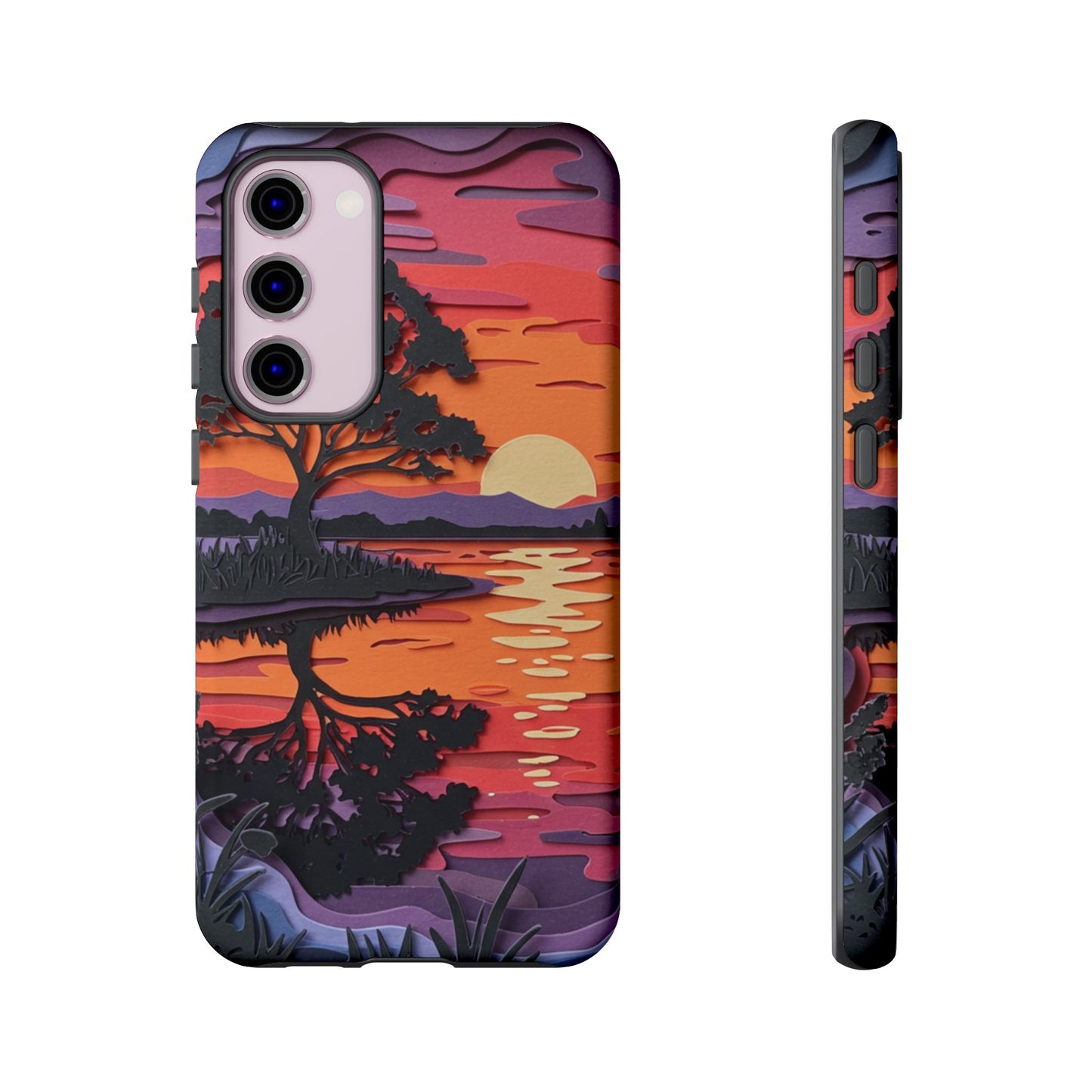 Samsung Galaxy Case - Colorful Paper Art Sunset