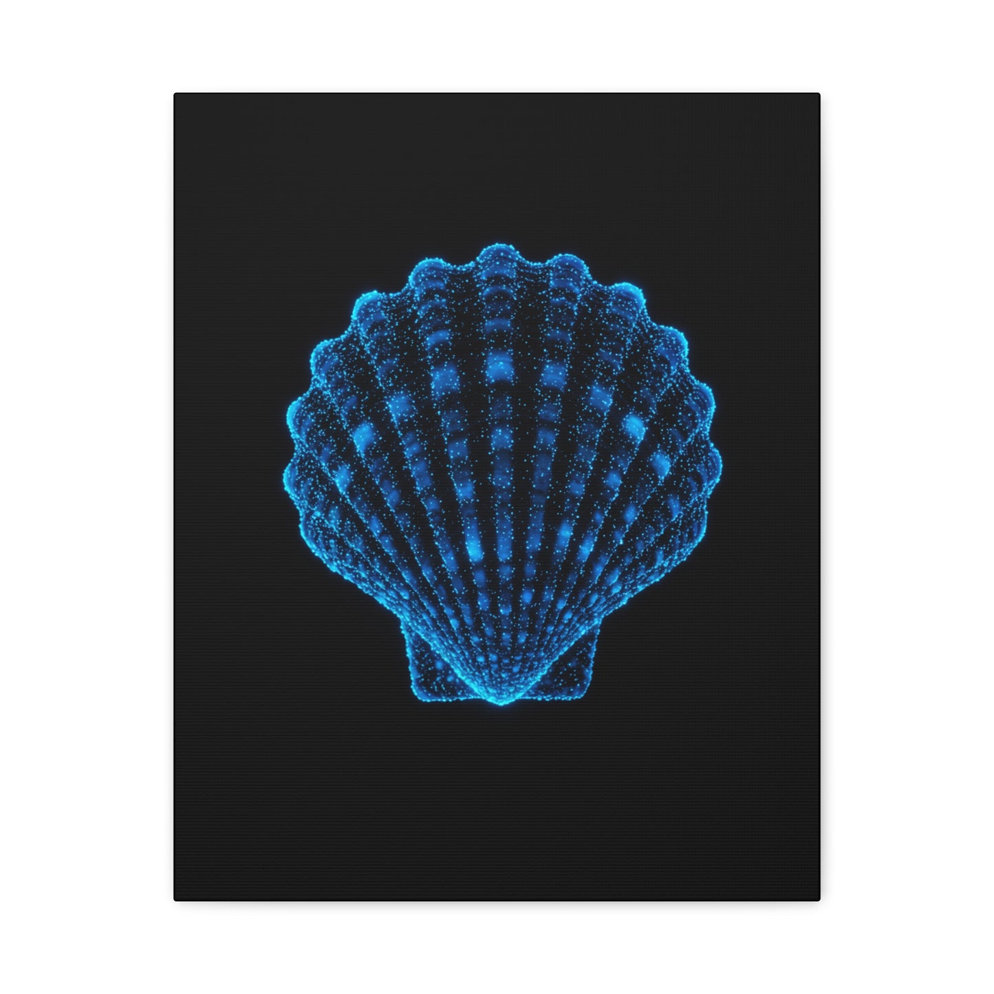 Blue Shell Canvas Art – Ocean-Inspired Home Decor