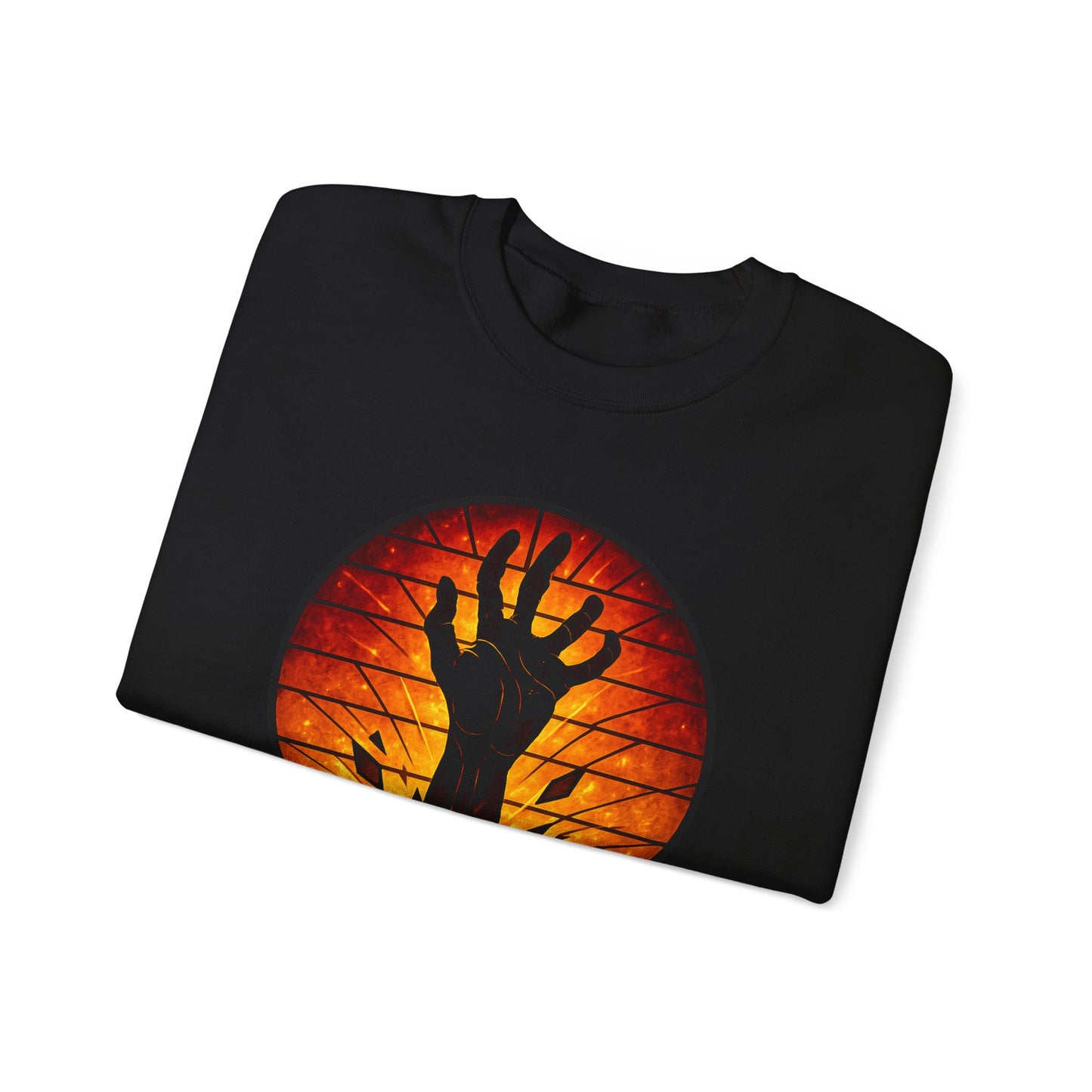 Zombie Hand Sweatshirt, Creepy Rising Hand Crewneck, Halloween Graveyard Sweatshirt, Spooky Hand Emerging, Gothic Horror Sweater