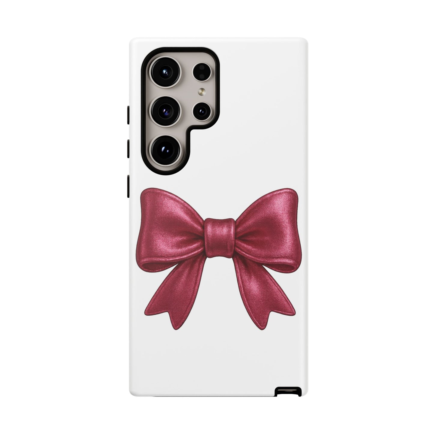Pink Bow Samsung Case – Cute Girly Phone Cover – Glossy Ribbon Case for Samsung Galaxy – Aesthetic Phone Accessory – Gift for Her