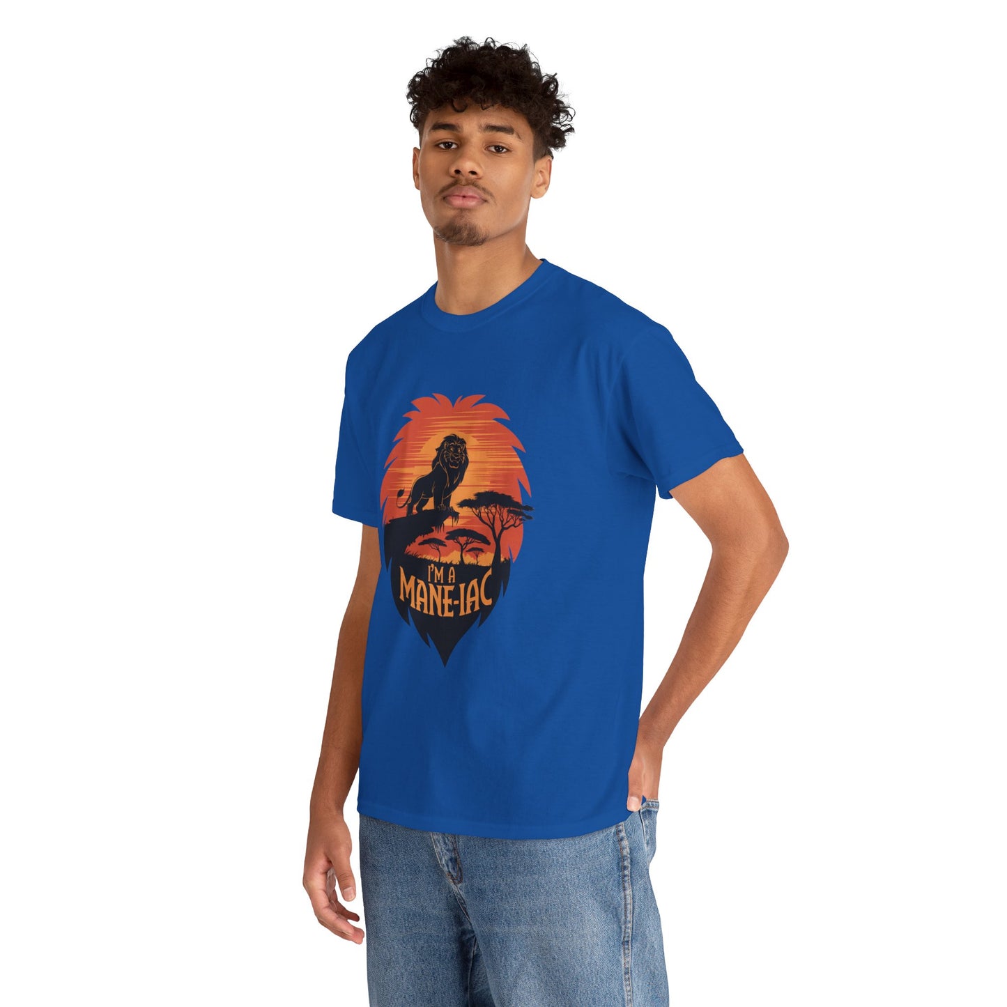 I’m a Mane-iac Lion Classic Fit Tee – Clean Stylized Animal Art, Funny Mane Pun, Everyday Quiet Luxury, Perfect for Smart Casual Looks