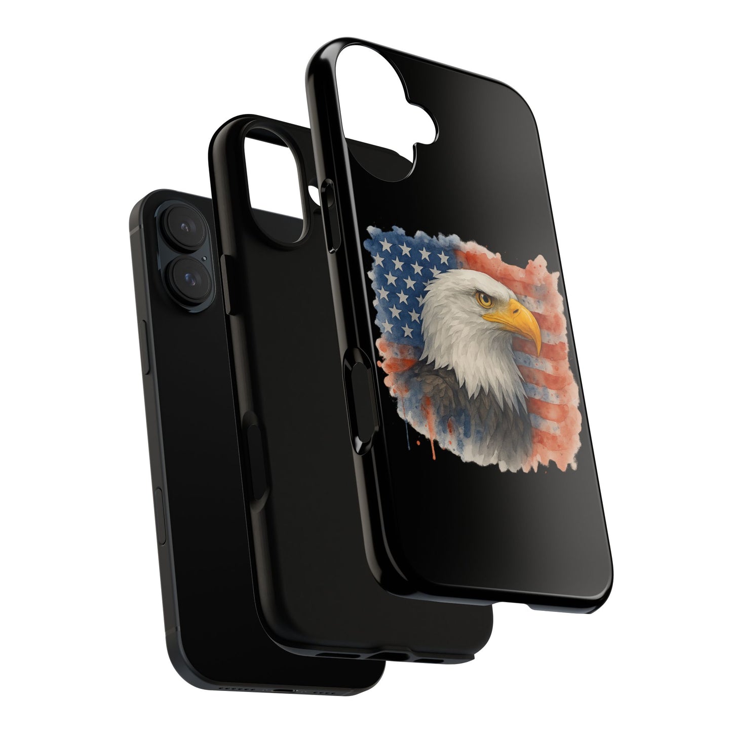 Patriotic Eagle Phone Case for iPhone - Tough Cases with American Flag Design 4th of July Case Memorial Day Veteran's Day